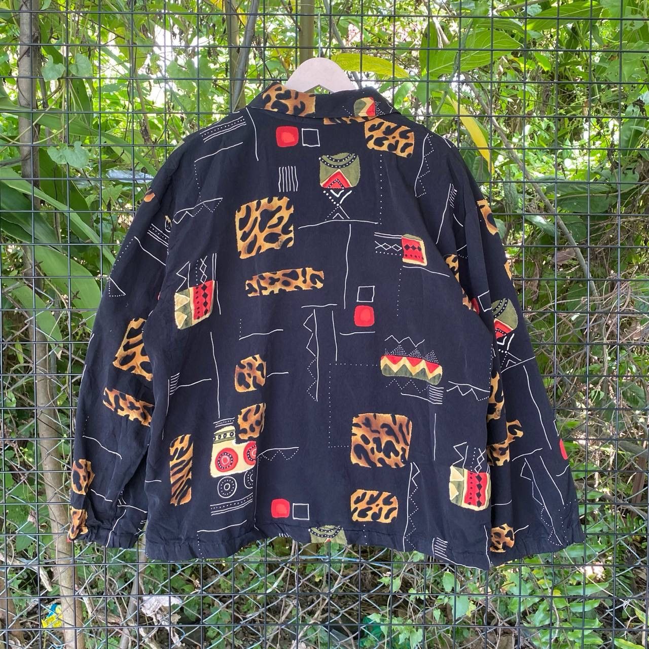 Designer × Vintage Vtg Erin Lindon Fullprint Baggy Zipper Flannel Jacket Size US L / EU 52-54 / 3 - 7 Thumbnail