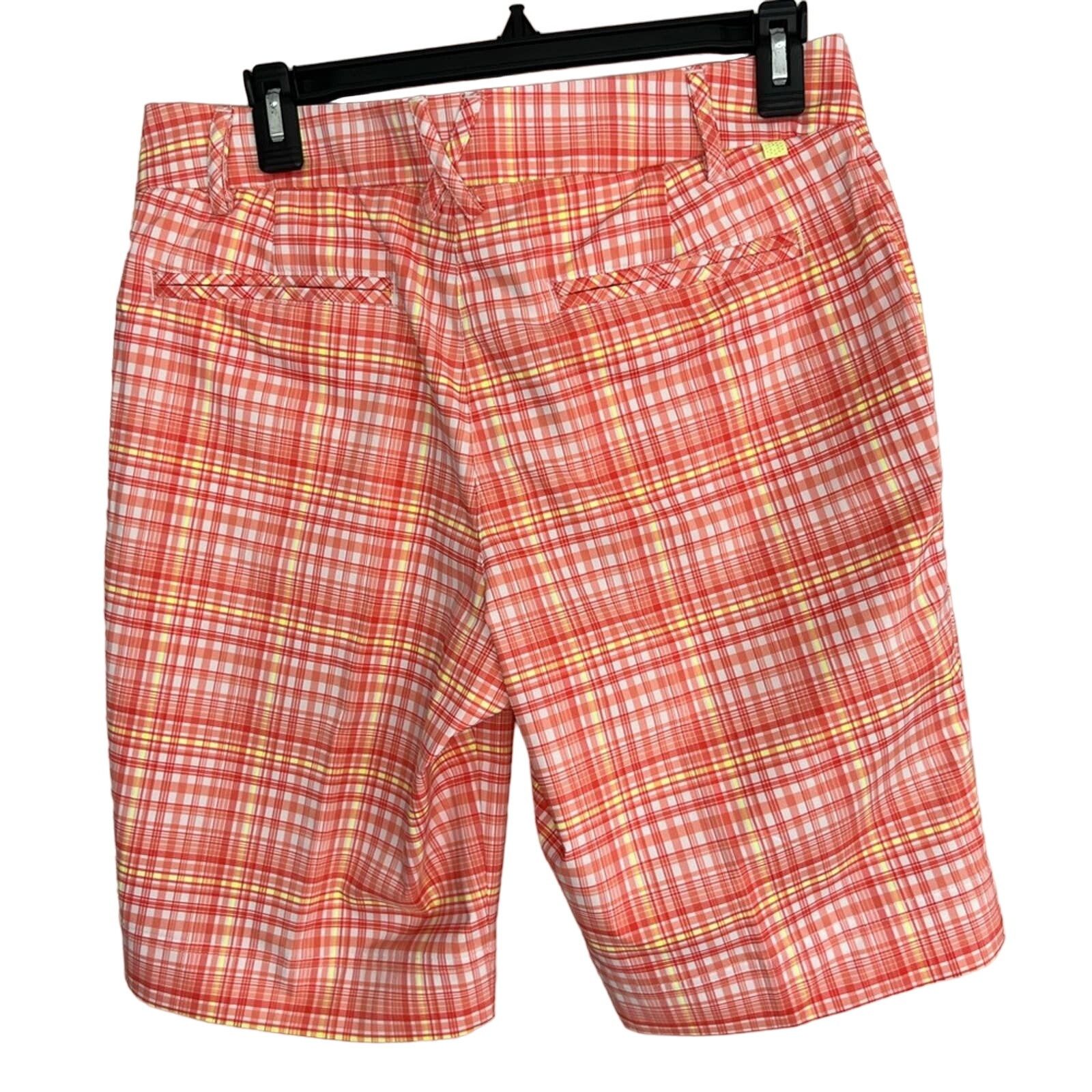 Puma Puma Golf Women's Size 8 Plaid Bermuda Shorts Coral Drycell Size 30" / US 8 / IT 44 - 2 Thumbnail
