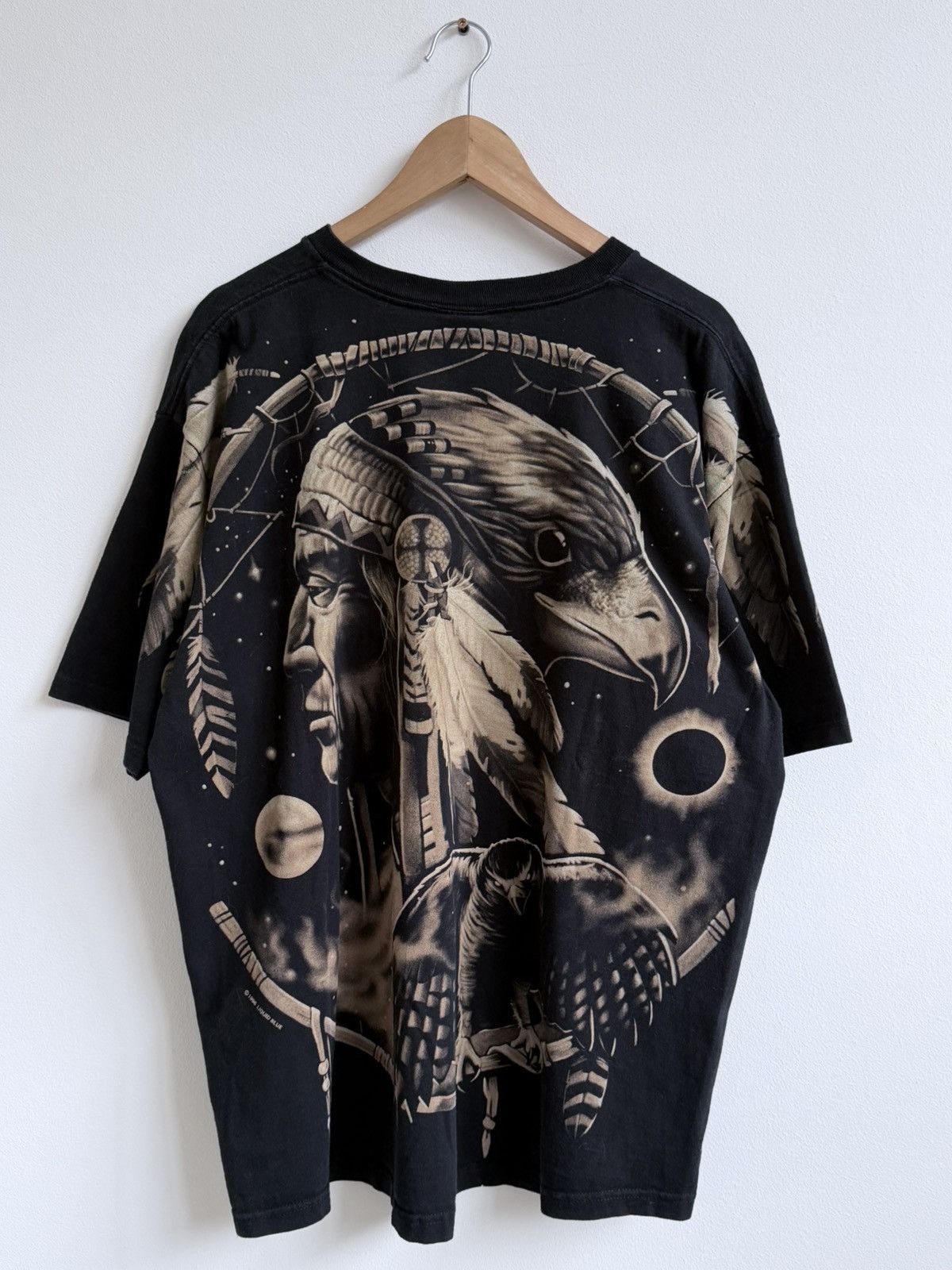Liquid Blue Vintage 1996 Liquid Blue Indian Eagle All Over Print T-Shirt Size US XL / EU 56 / 4 - 4 Thumbnail