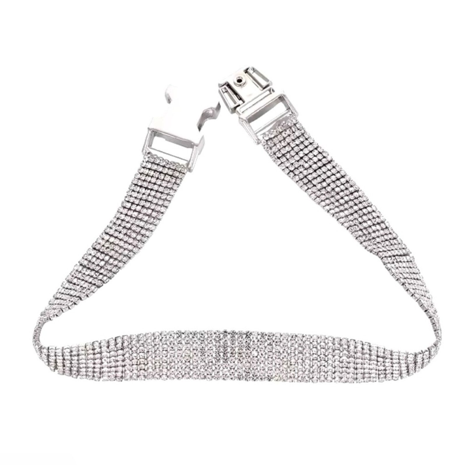 Other Women’s Rhinestone Chokers Necklaces 15.5” Size ONE SIZE - 5 Thumbnail
