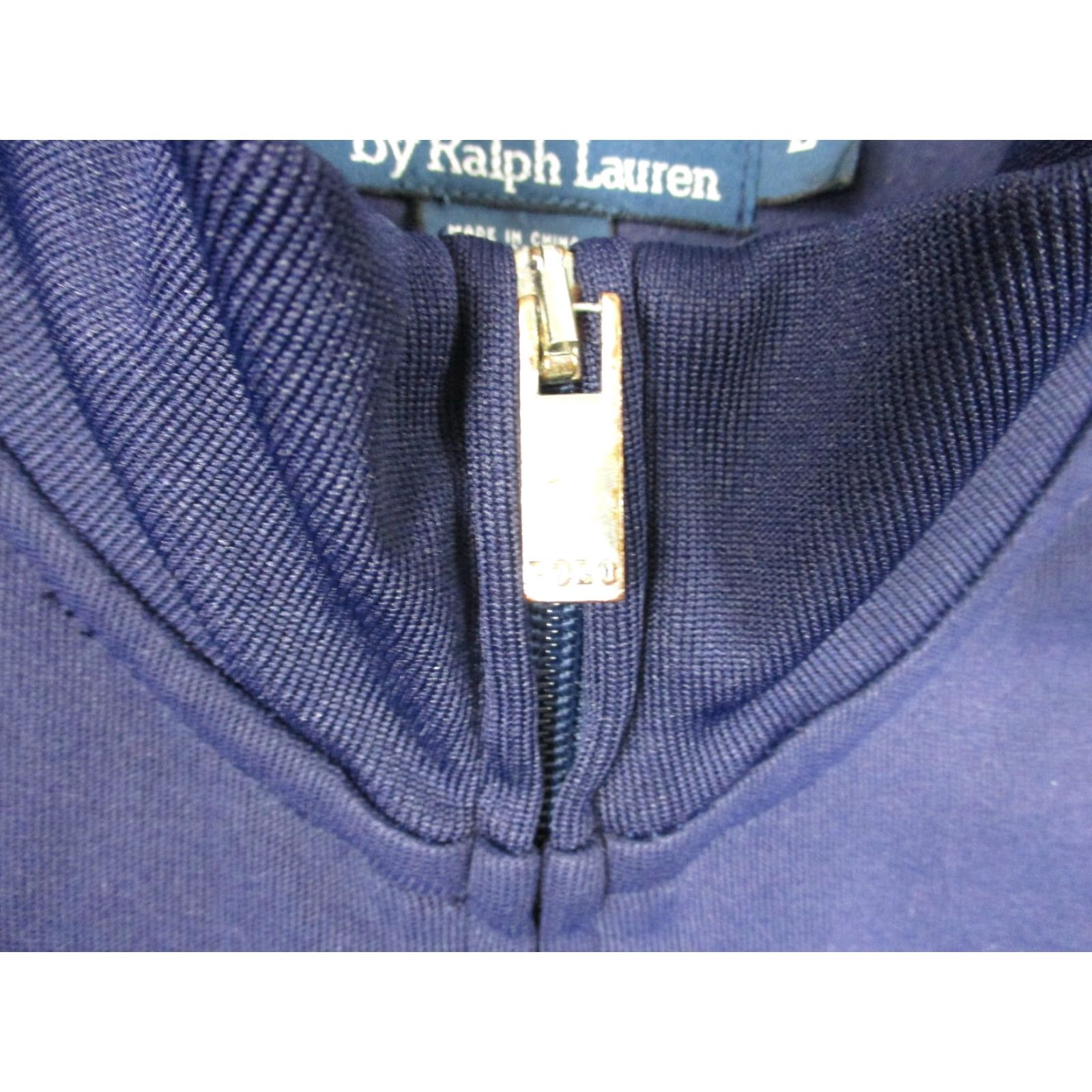 Polo Ralph Lauren Polo by Ralph Lauren Track Jacket Mens Large Blue Full Zip Striped Polo Player Logo Pocket Pockets Stand-Up Collar Size US L / EU 52-54 / 3 - 4 Thumbnail