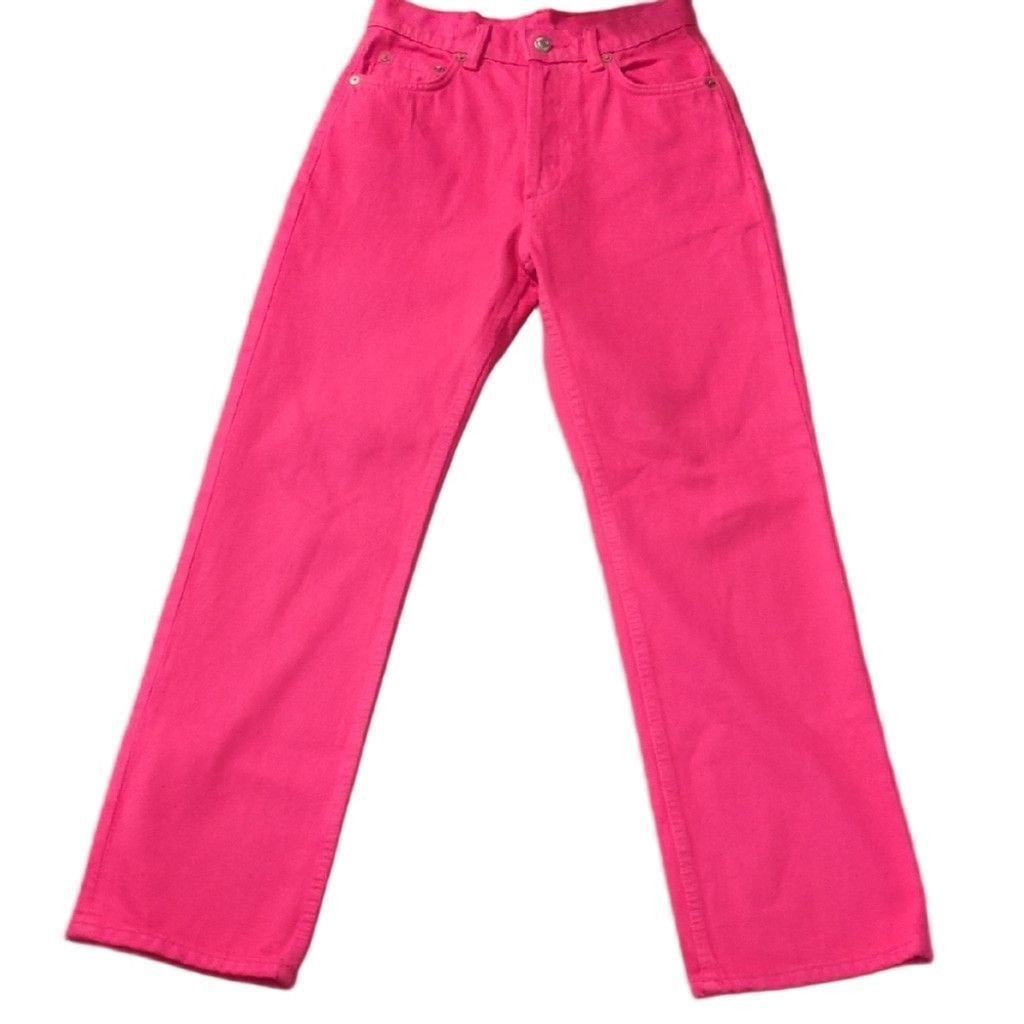 Zara Zara Button Fly Pink Jeans Size 25 Size 25" / US 0 / IT 36 - 2 Thumbnail