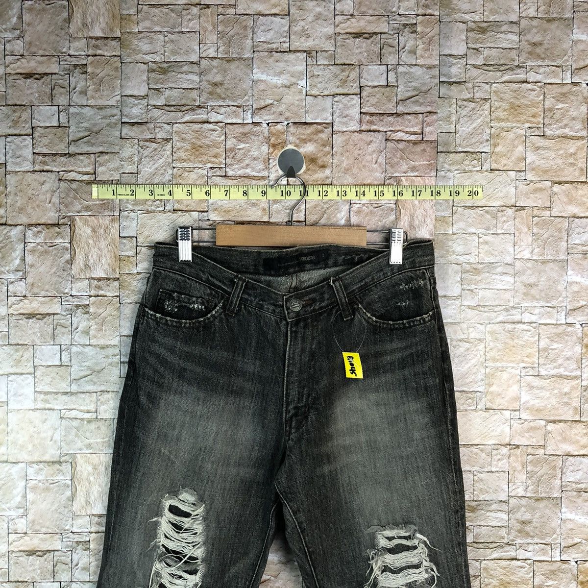 Schlussel Schlussel Black Distressed ripped Denim Pants #A1045 Size US 31 - 4 Thumbnail