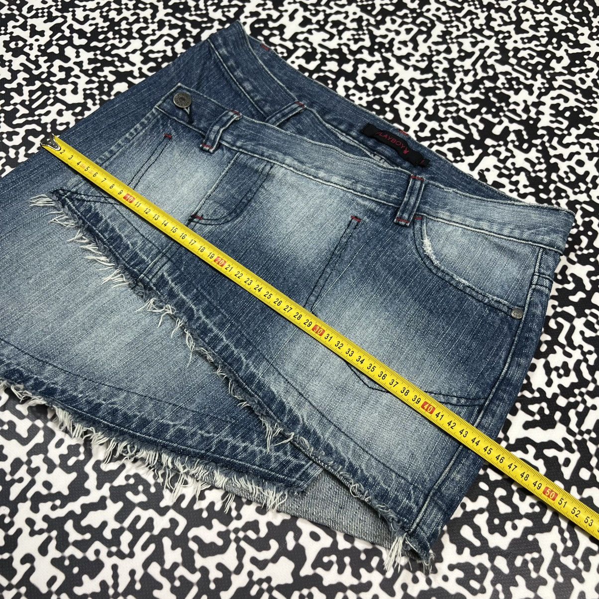 Playboy Vintage Y2K Playboy Sexy Style Denim Japanese Mini Skirt Size 28" / US 6 / IT 42 - 20 Thumbnail