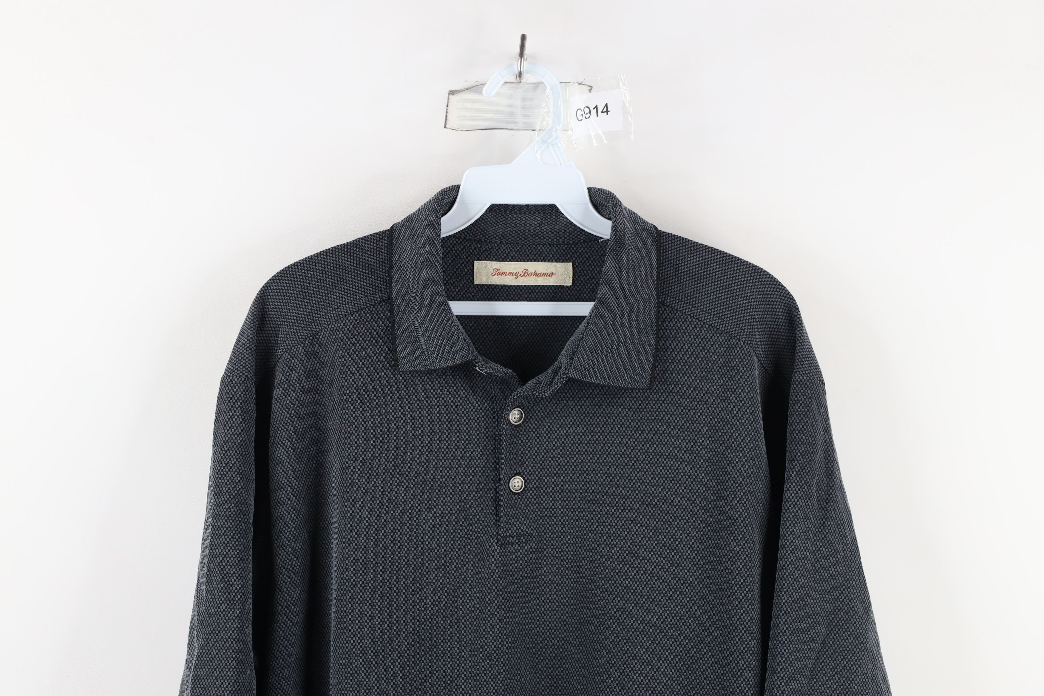 Tommy Bahama × Vintage Vintage Tommy Bahama Waffle Knit Golf Polo Shirt Gray Size US XL / EU 56 / 4 - 2 Thumbnail