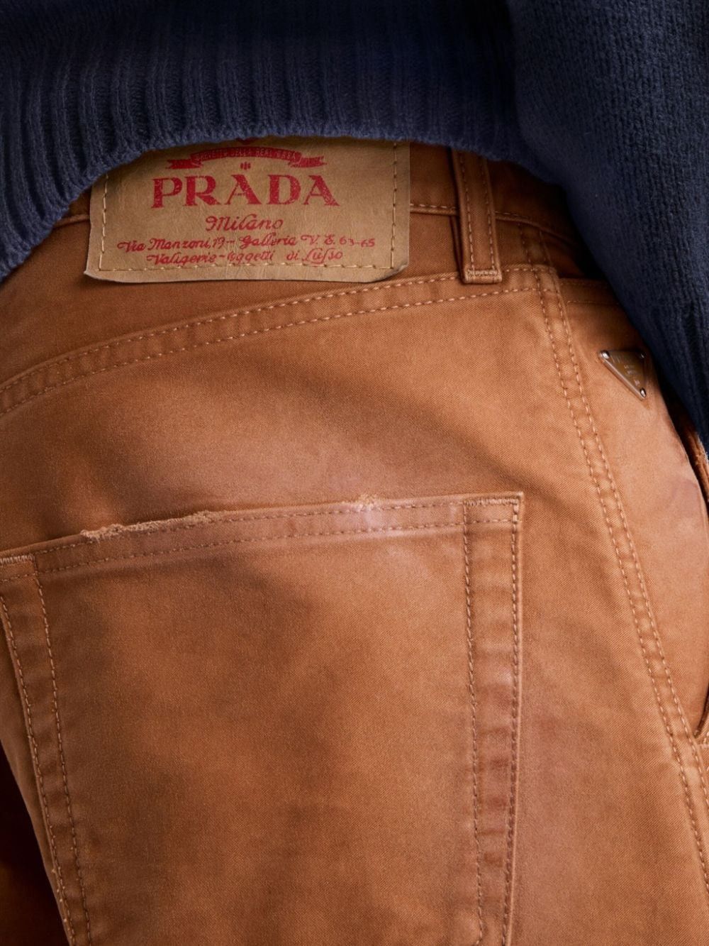 Prada o1bcso1str1025 Denim Pants in Brown Size US 32 / EU 48 - 4 Thumbnail