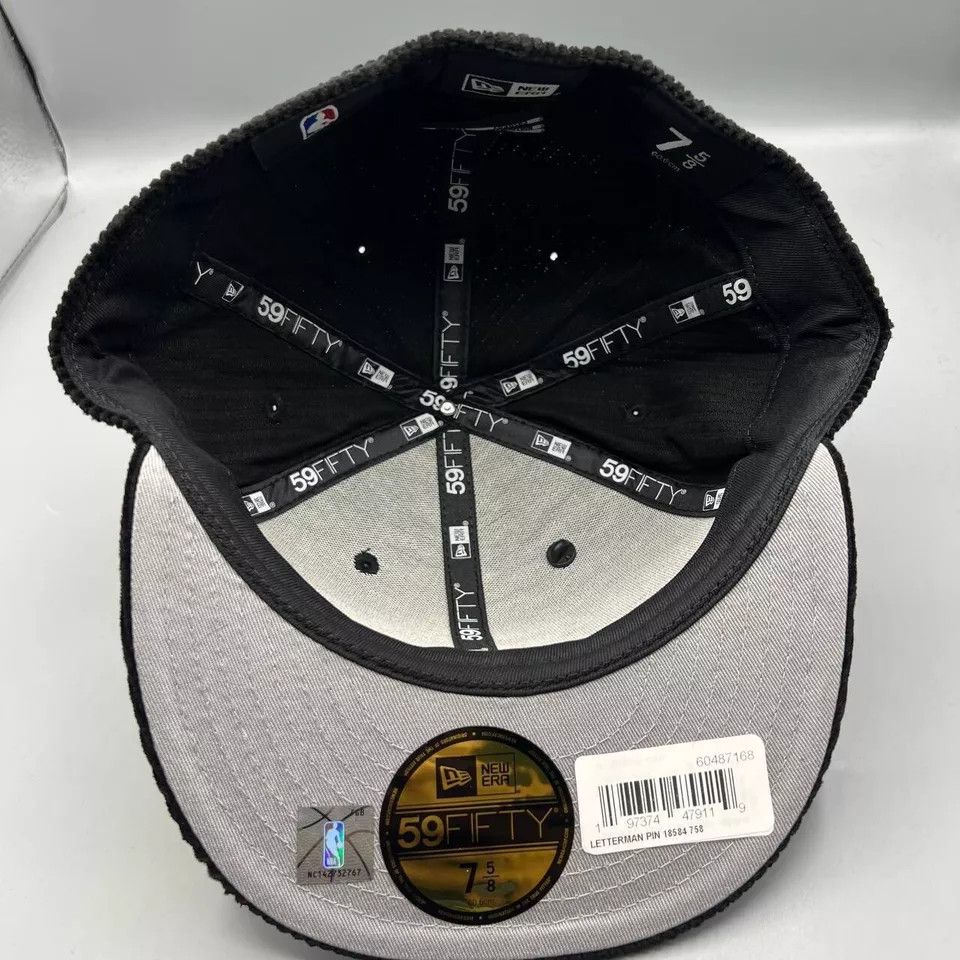 New Era Miami Heat Hat Men 7 5/8 Corduroy 59Fifty New Era Fitted Cap Size ONE SIZE - 5 Thumbnail