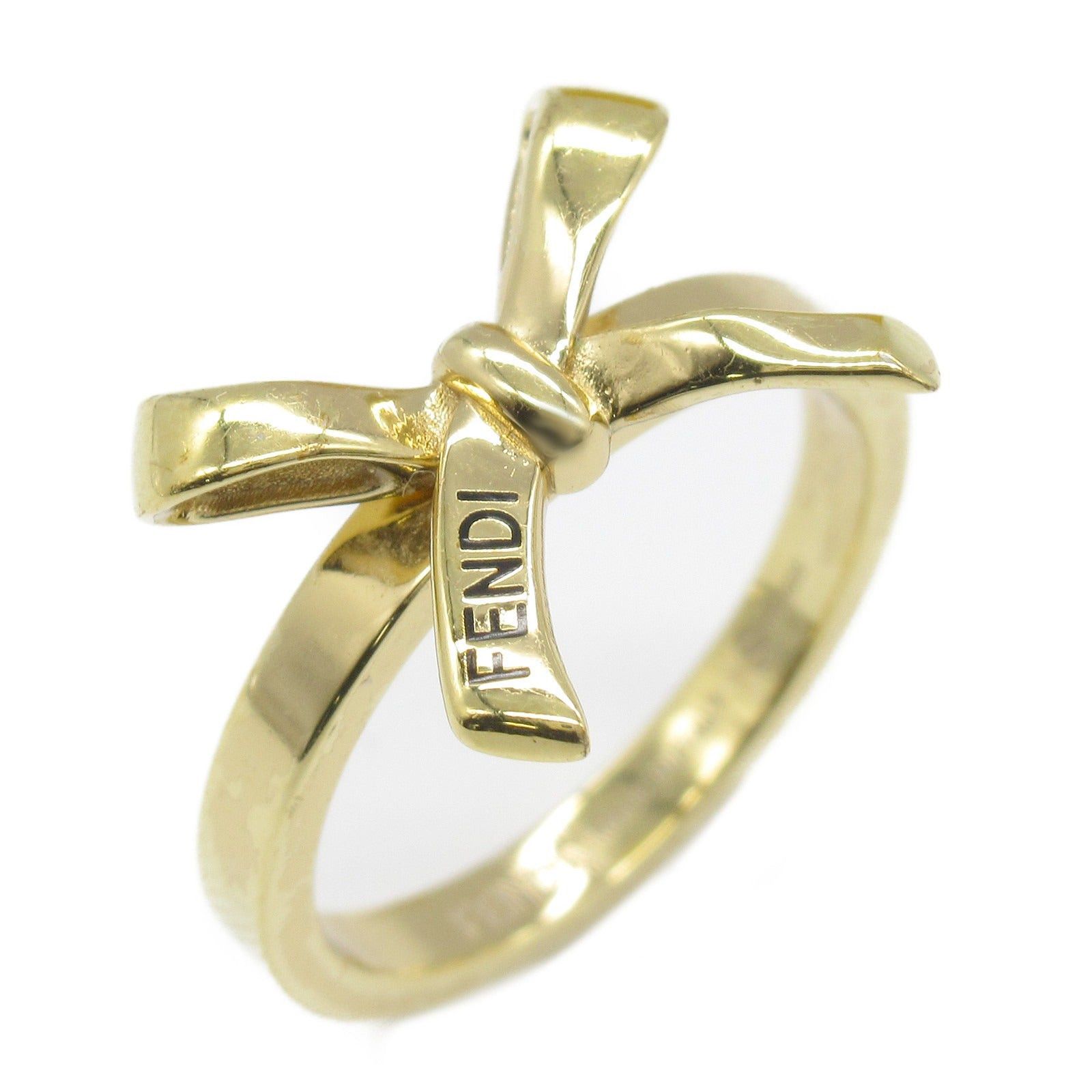 Fendi Ribbon Motif Ring Gp (Gold Plated) Gold