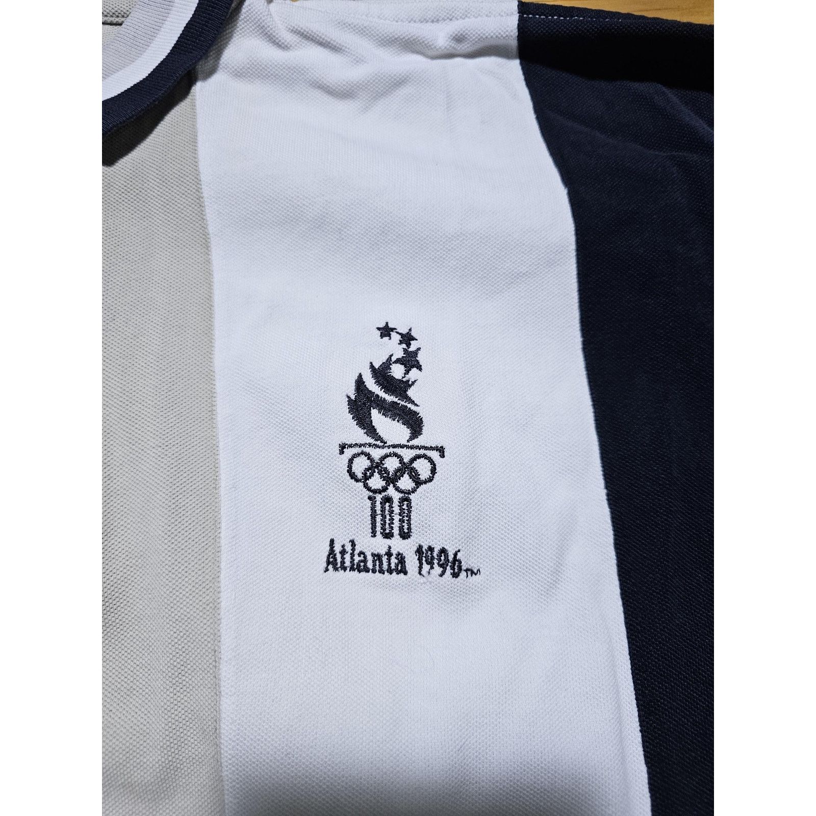 Champion Atlanta Olympics 1996 Polo Black White Pique Shirt Sz L Size US L / EU 52-54 / 3 - 2 Thumbnail