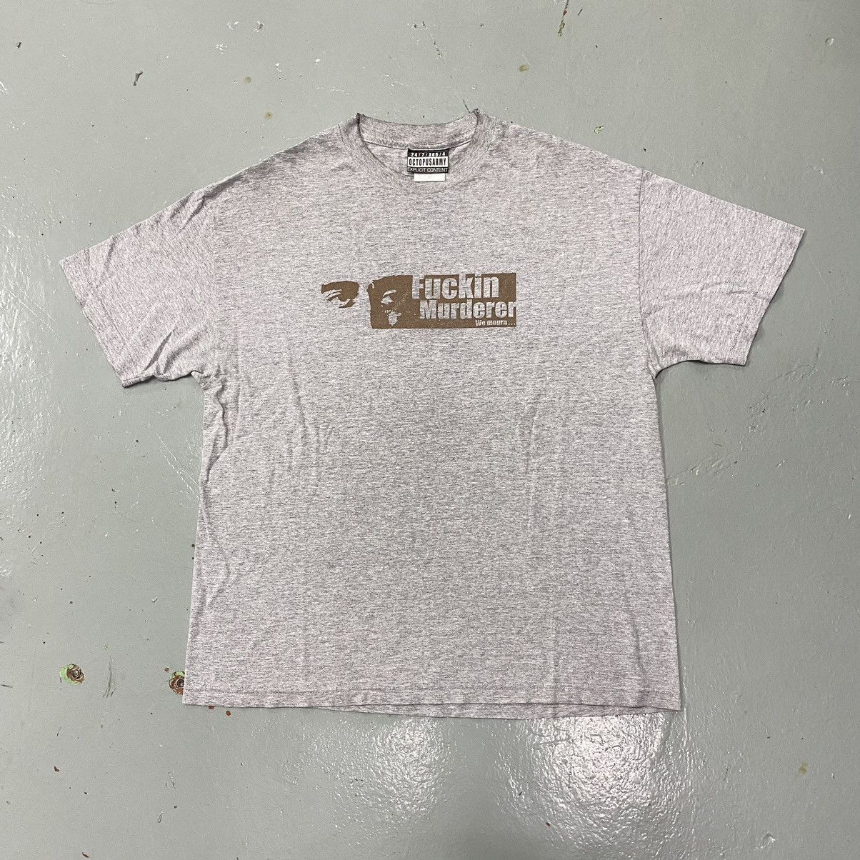Vintage Octopus Army Tupac Box Logo Tee Skate 90s