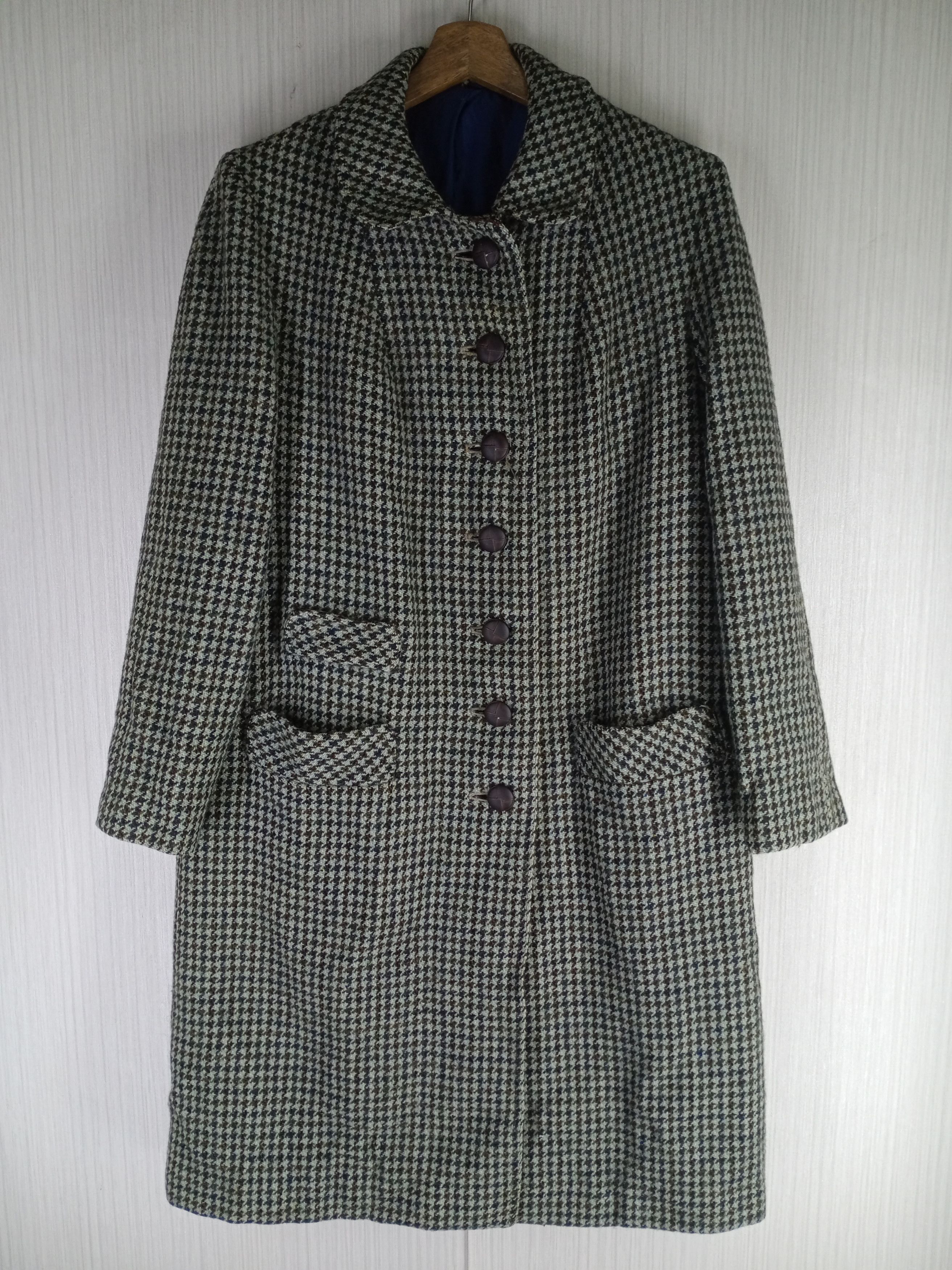 Harris Tweed Rare Vintage 80s Harris Tweed Wool Trench Coat Jacket Size US M / EU 48-50 / 2 - 2 Thumbnail