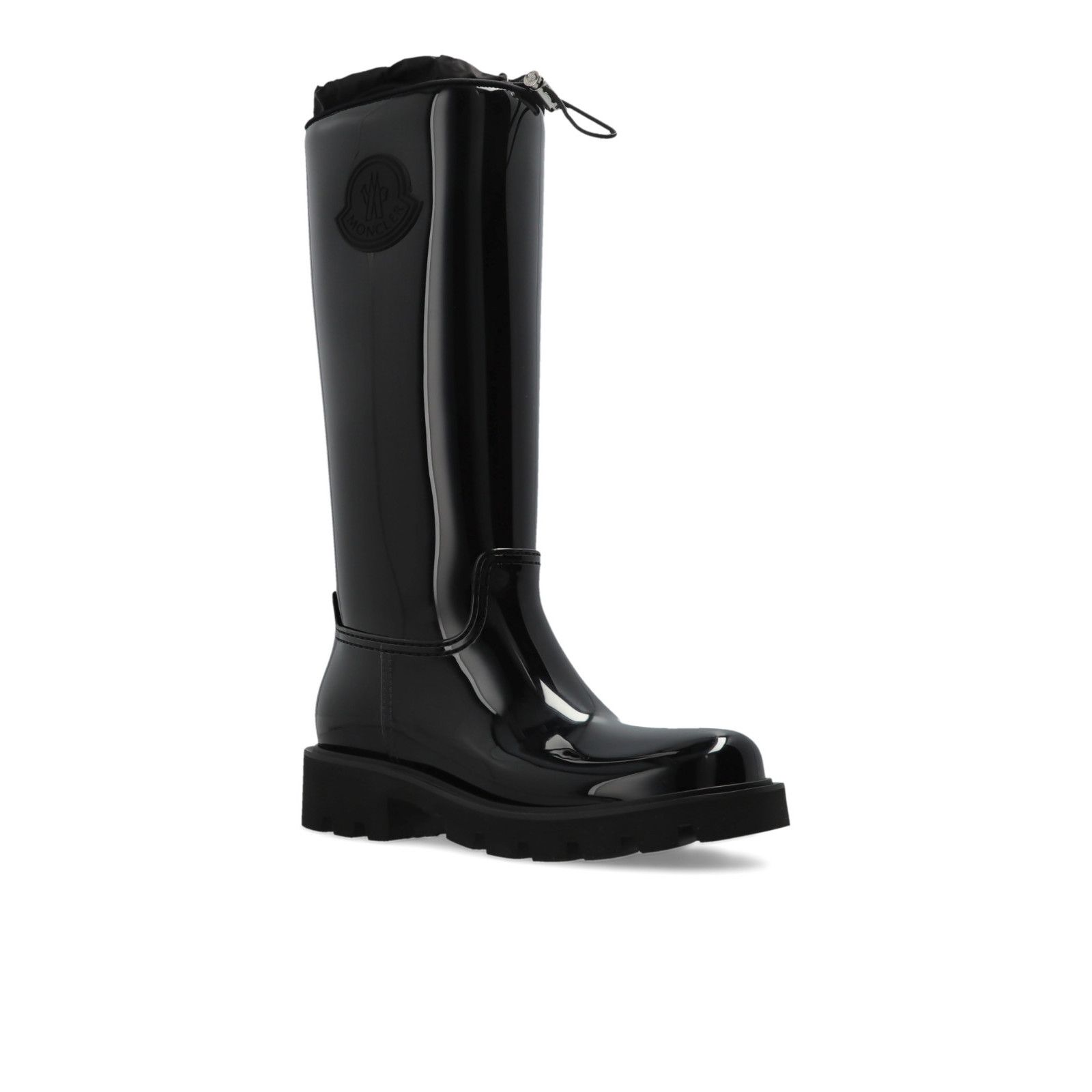 MONCLER Kickstream Wellington Black High Boots New (Women's