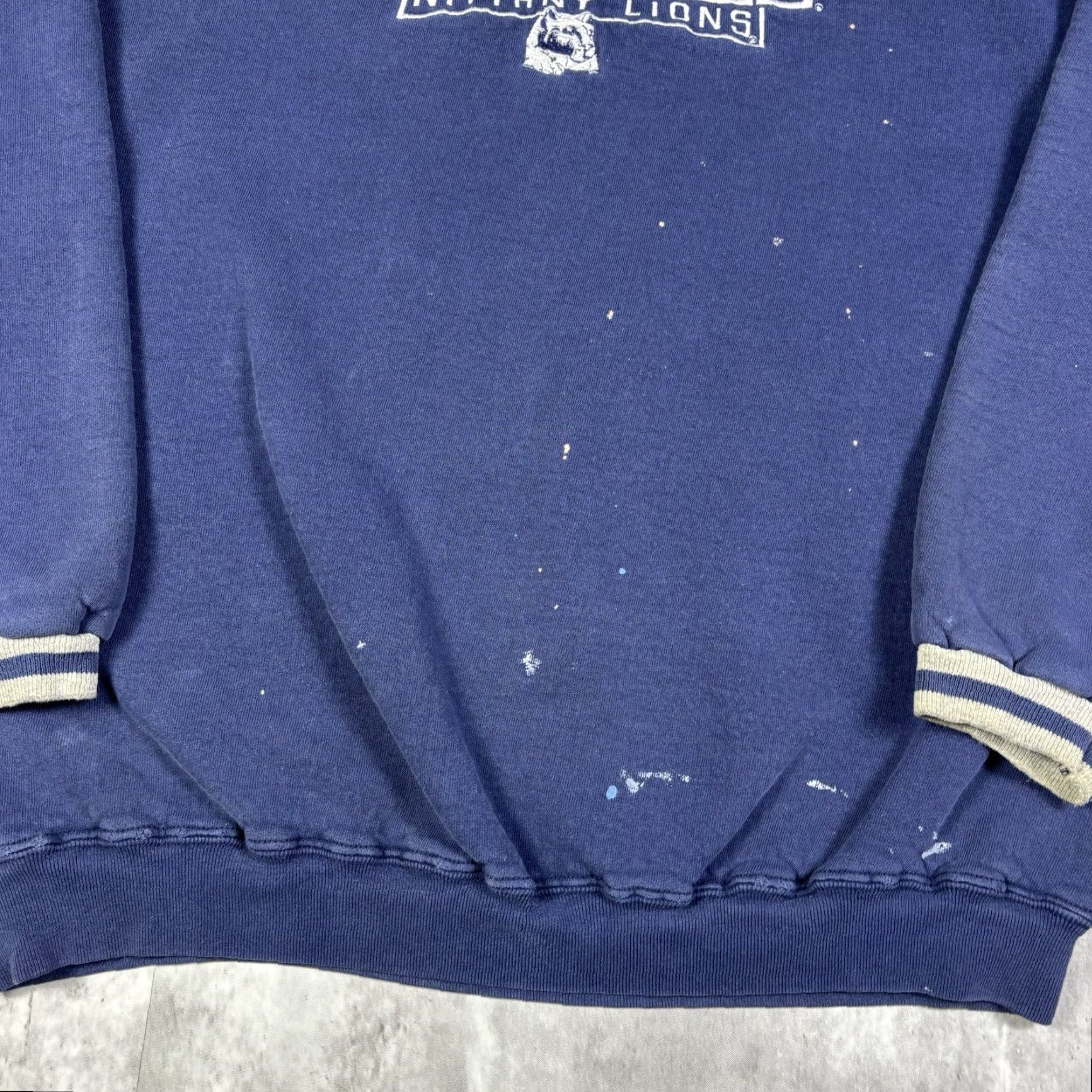 Pro Player VINTAGE Pro-player Sweatshirt XL Men Blue 90s Penn State University Embroidered Graphic Print Pullover Heavyweight Football Size US XL / EU 56 / 4 - 6 Thumbnail
