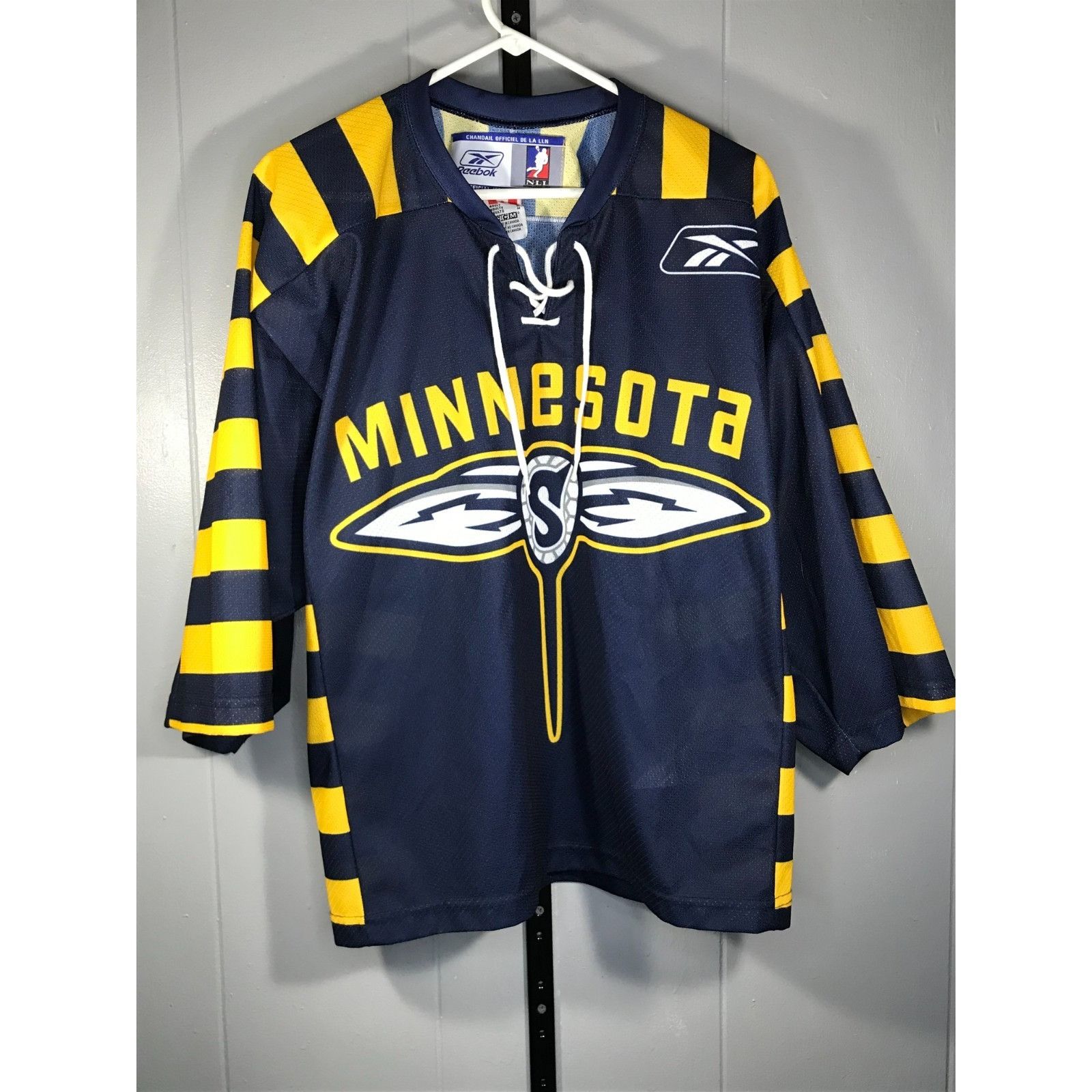 Reebok VTG Minnesota Swarm Jersey Mens MD Canada Navy Yellow NLL La Size US M / EU 48-50 / 2 - 1 Thumbnail