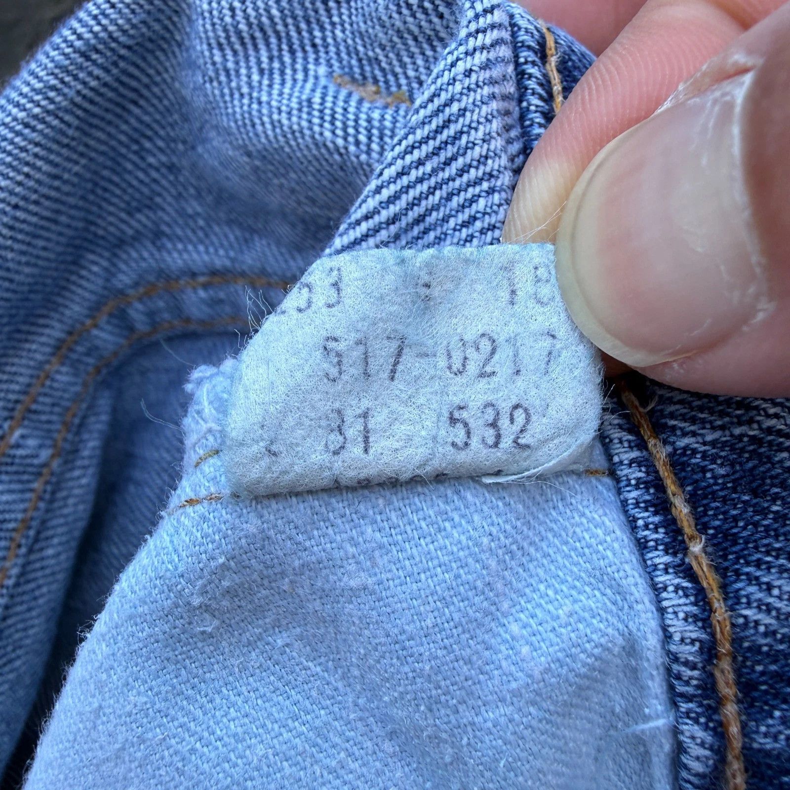 Levi's Vintage 80s Levis 517 Blue Bootcut Denim Made in USA Jeans Size US 34 / EU 50 - 6 Thumbnail