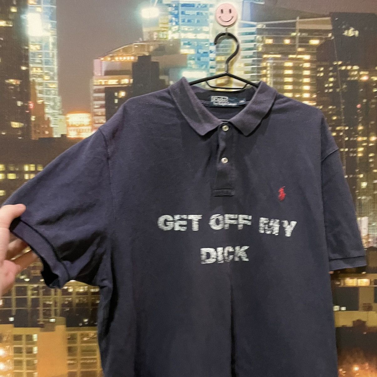 Vintage Vintage 90s Graphic Tee Humor Skate Streetwear Navy Slim XL Size US XL / EU 56 / 4 - 4 Thumbnail