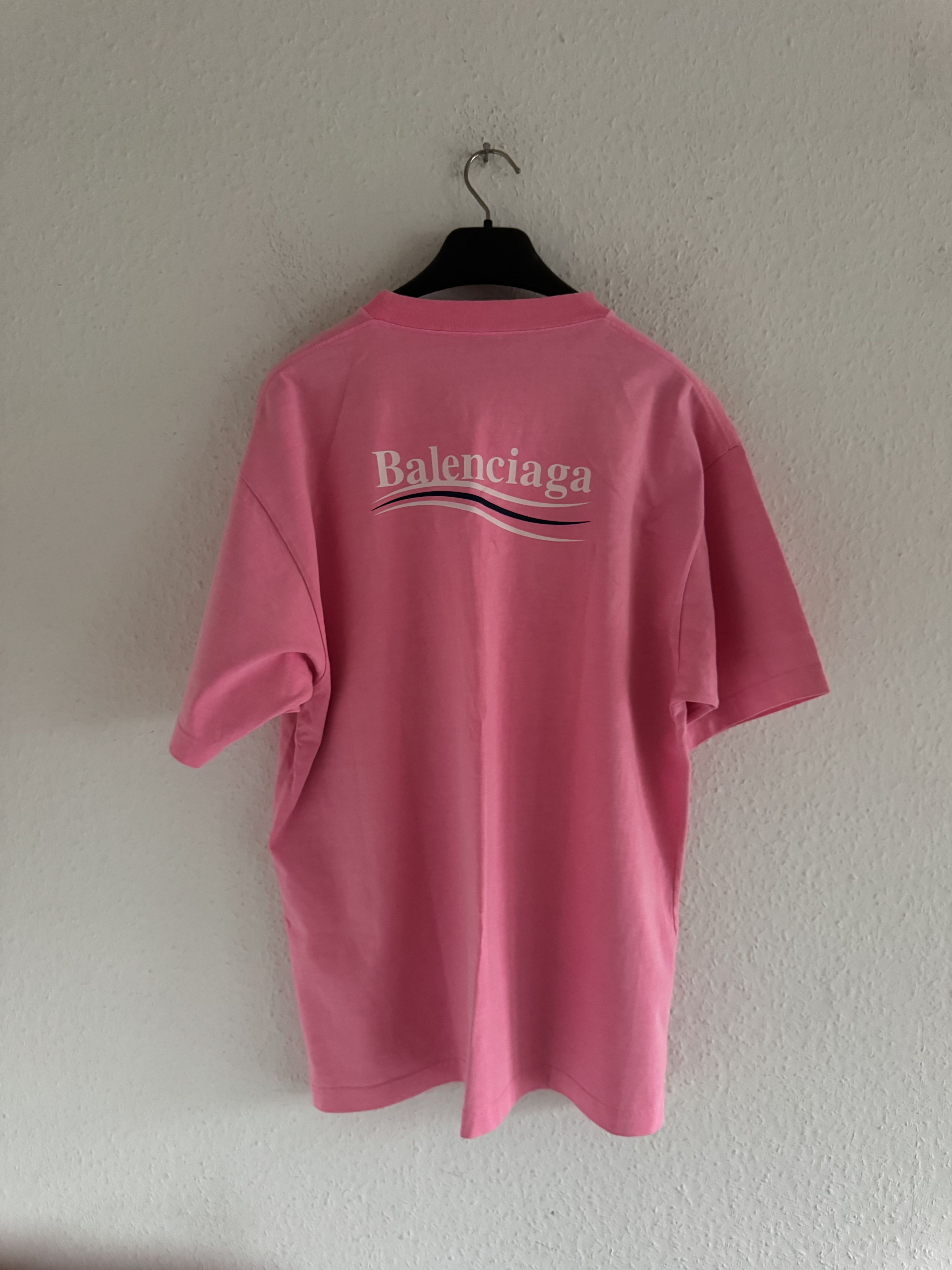 Balenciaga Campaign Logo Tee Pink Size US S / EU 44-46 / 1 - 6 Thumbnail