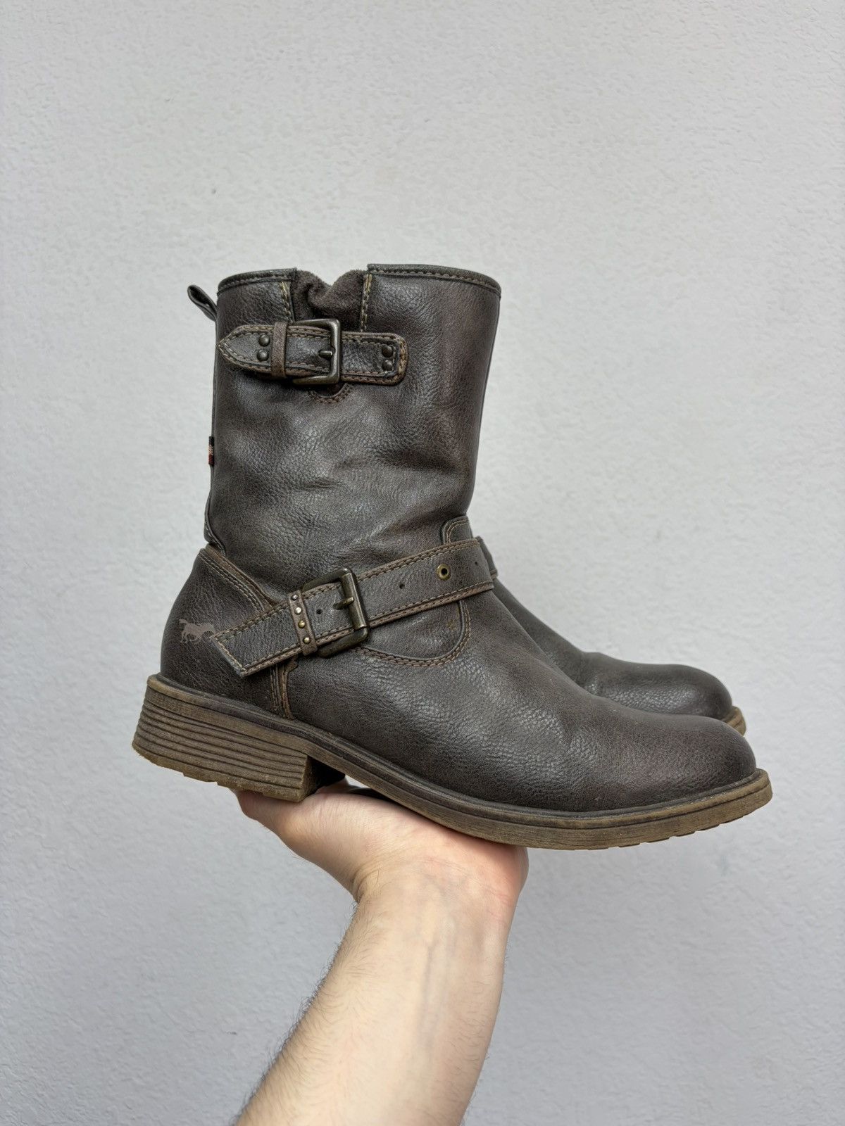 A.S.98 Vintage Like Maison Margiela Belted Leather Biker Boots 00s Size US 8 / EU 41 - 14 Thumbnail
