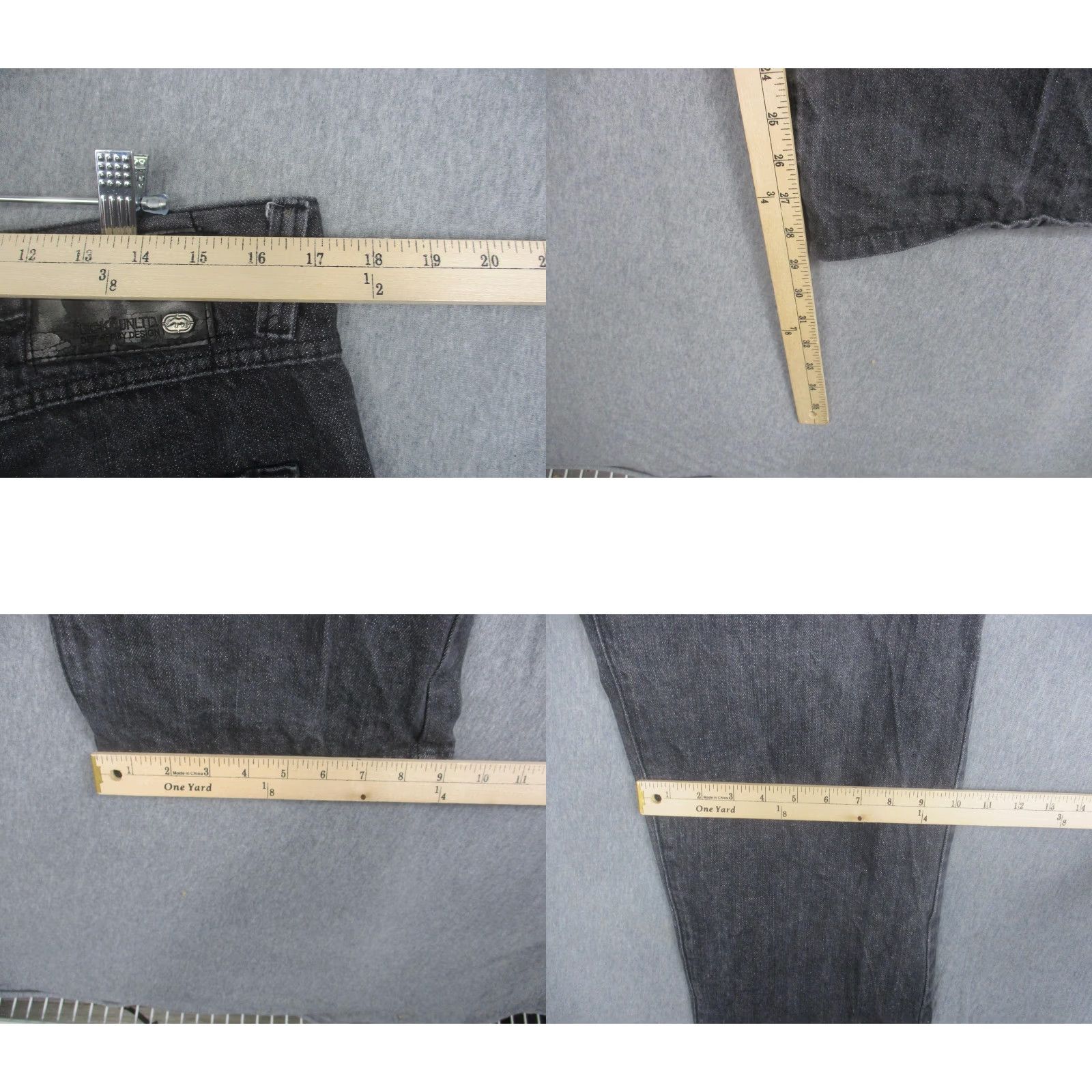 Ecko Unltd. Ecko Unltd Jeans Mens 36x32 Gray Charcoal Wash Baggy Fit Straight Denim Hip Hop Baggy Mens 36x32 Jeans Size US 36 / EU 52 - 8 Thumbnail