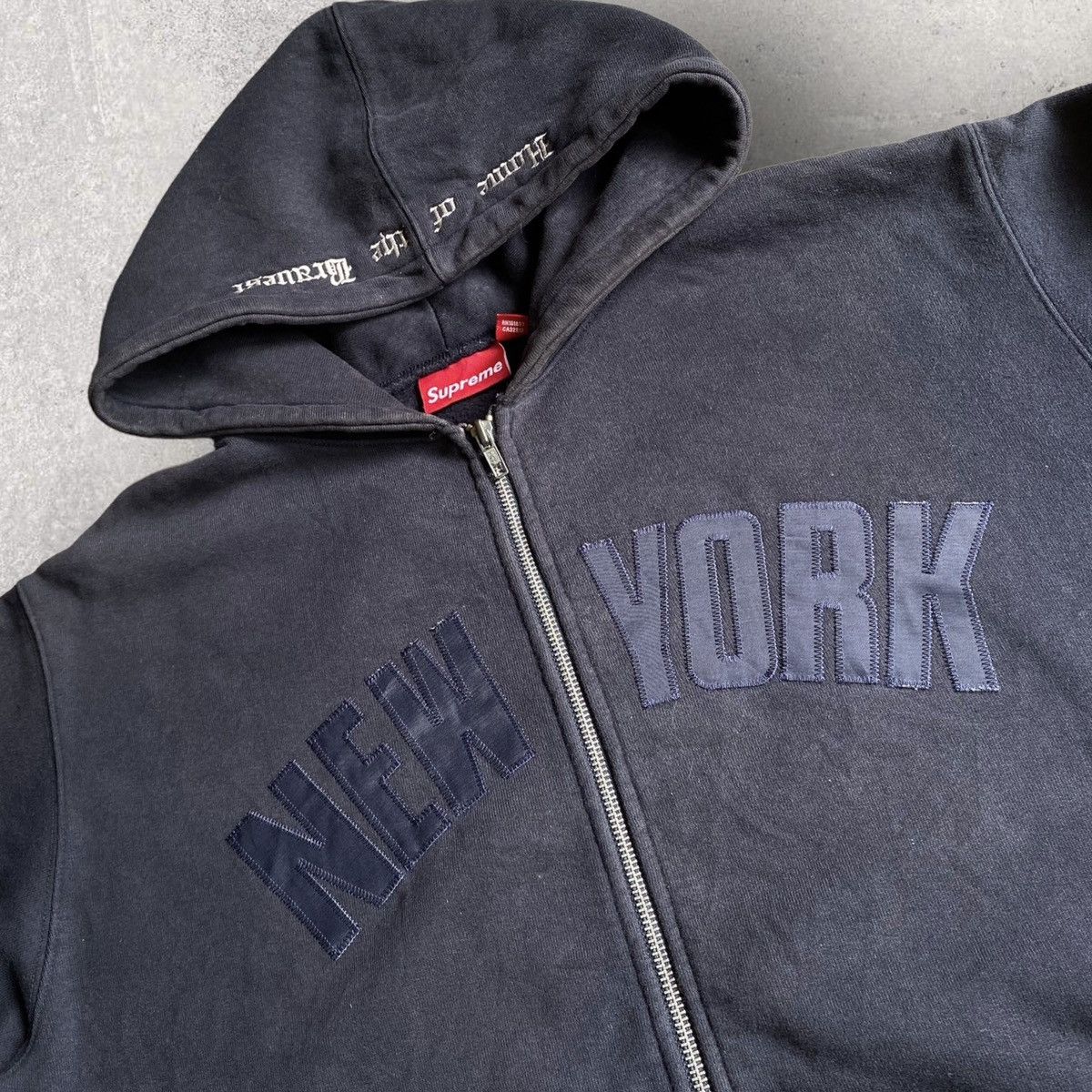 Supreme Zip Hoodie New York “home of the brave” | Depop