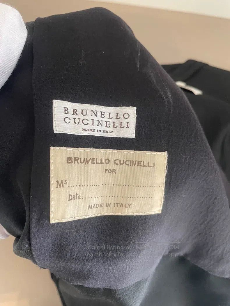 Brunello Cucinelli Brunello Cucinelli Black New Wool Suit Jacket Size S / US 4 / IT 40 - 4 Thumbnail