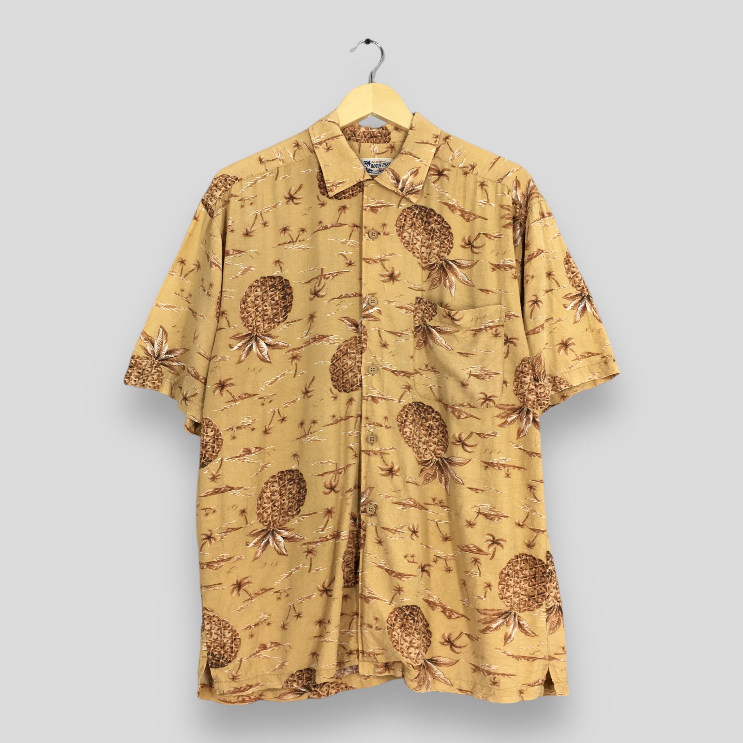 Vintage Vintage 90s Hawaiian Pineapples Aloha Tropical Rayon Shirt Size US L / EU 52-54 / 3 - 1 Thumbnail
