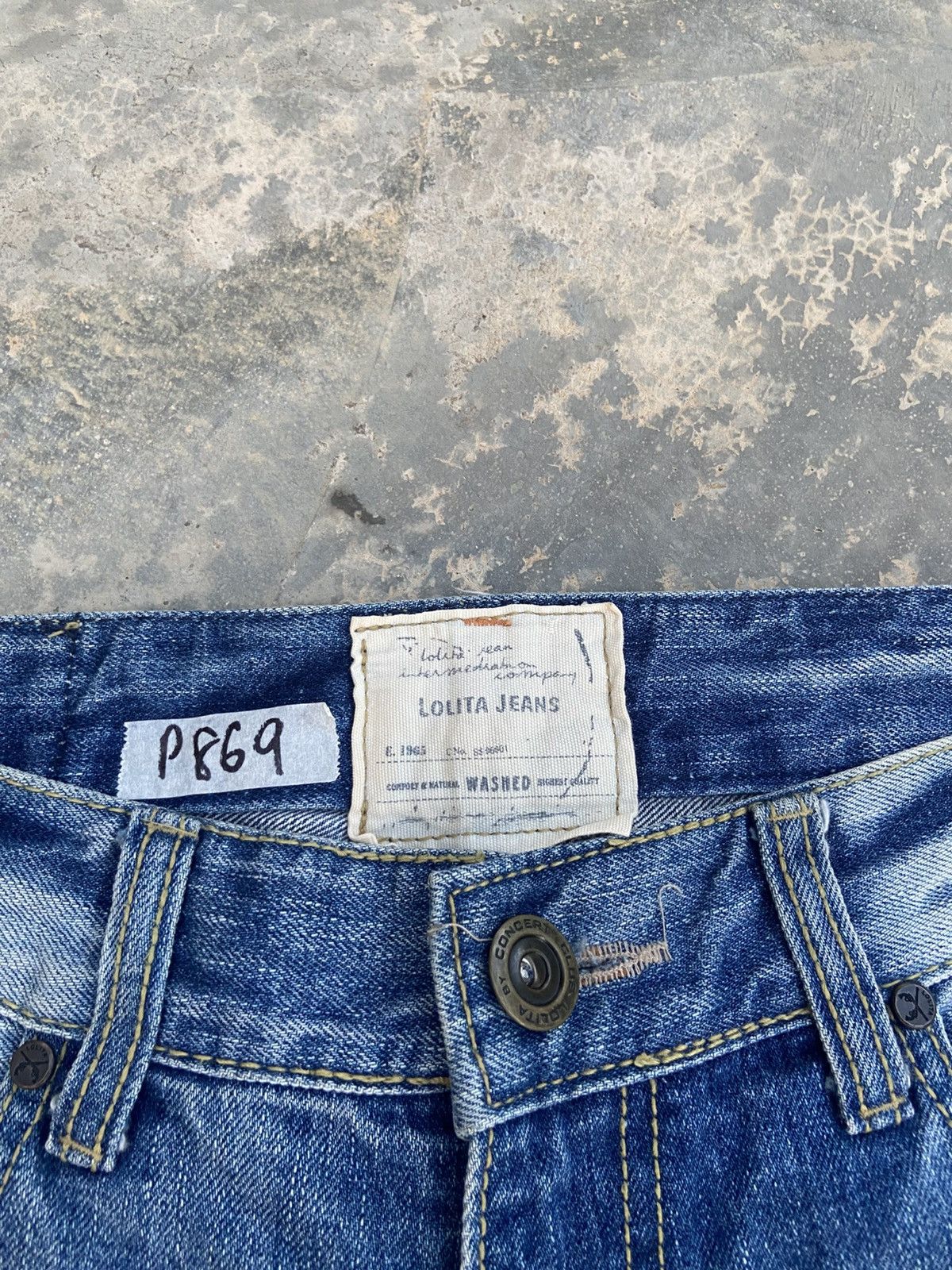 Japanese Brand Vintage Lolita Faded Denim Pant Size US 31 - 3 Thumbnail