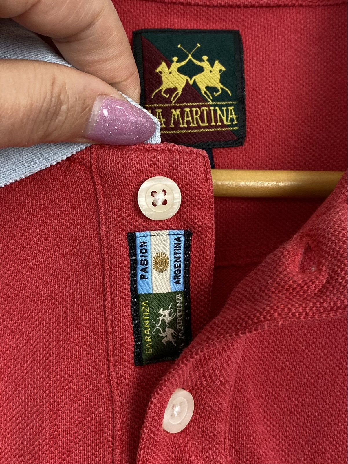 La Martina La Martina Short Sleeve Polo Shirt #4 Red Men’s Size L Top Size US L / EU 52-54 / 3 - 5 Thumbnail