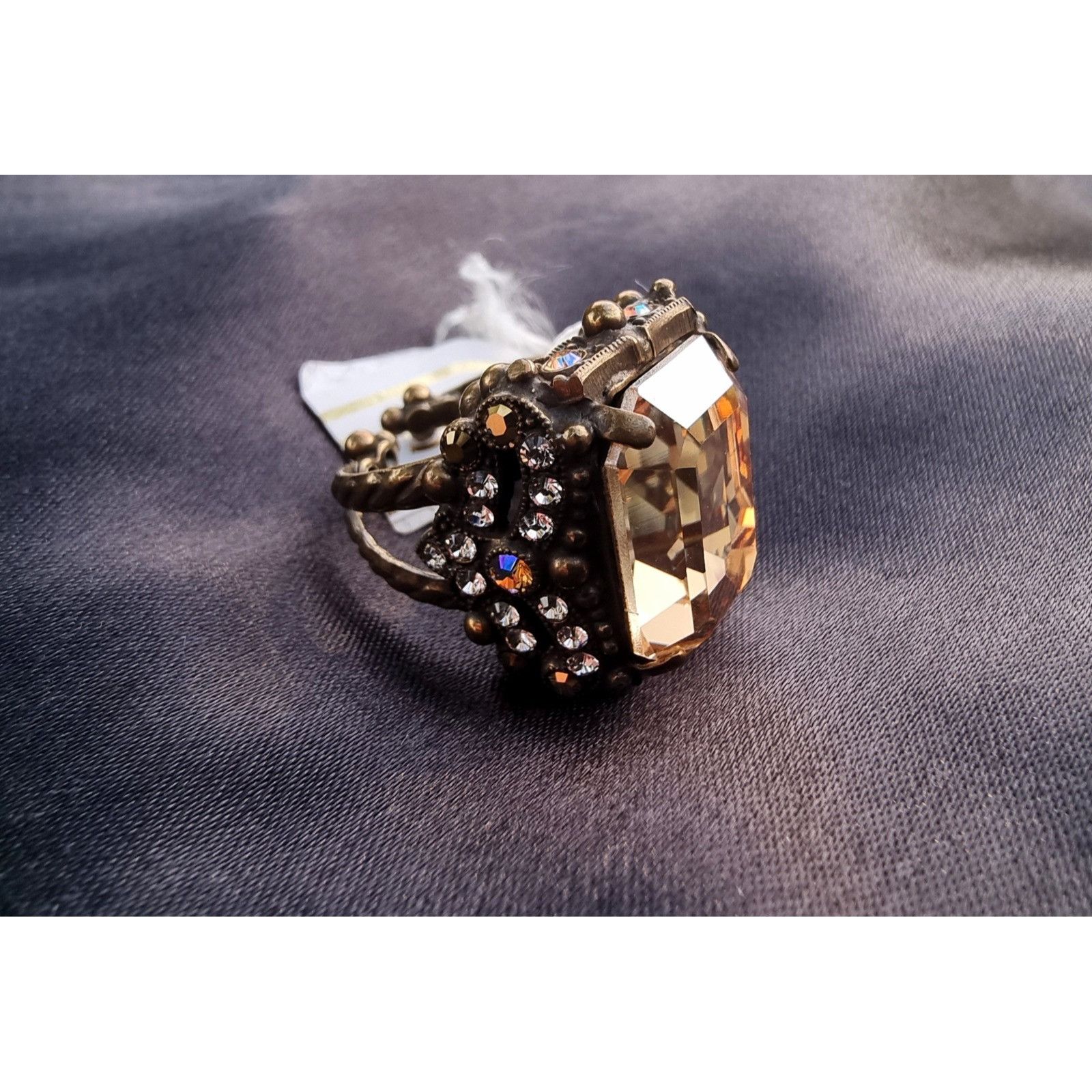 Vintage Vintage Large Rhinestone SORRELLI Signed Jewelry Set Ring an Size ONE SIZE - 5 Thumbnail