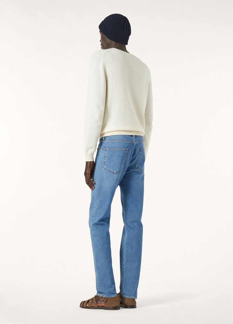 Loro Piana o1w1db10126 FAO2891 Fobello Crewneck Sweater in White Size US M / EU 48-50 / 2 - 6 Thumbnail