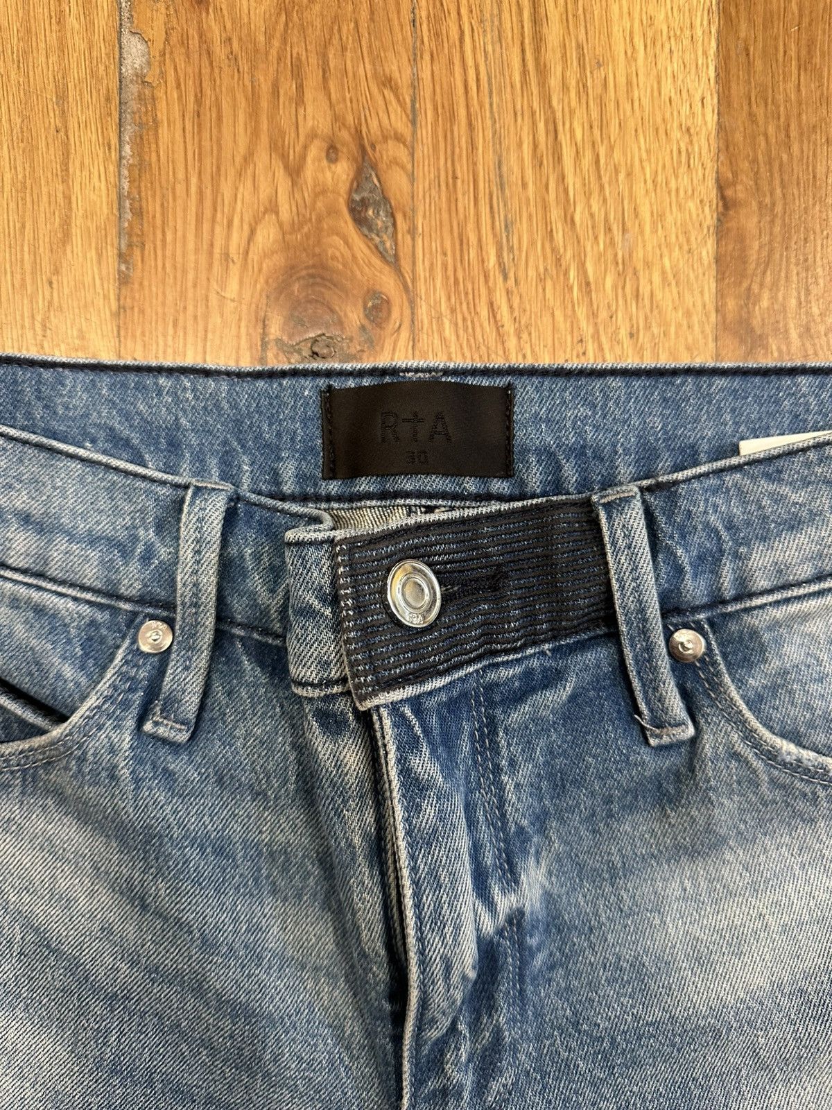 Rta Rta Small White Spell Distressed Blue Denim Jeans Size 30 Size US 30 / EU 46 - 3 Thumbnail