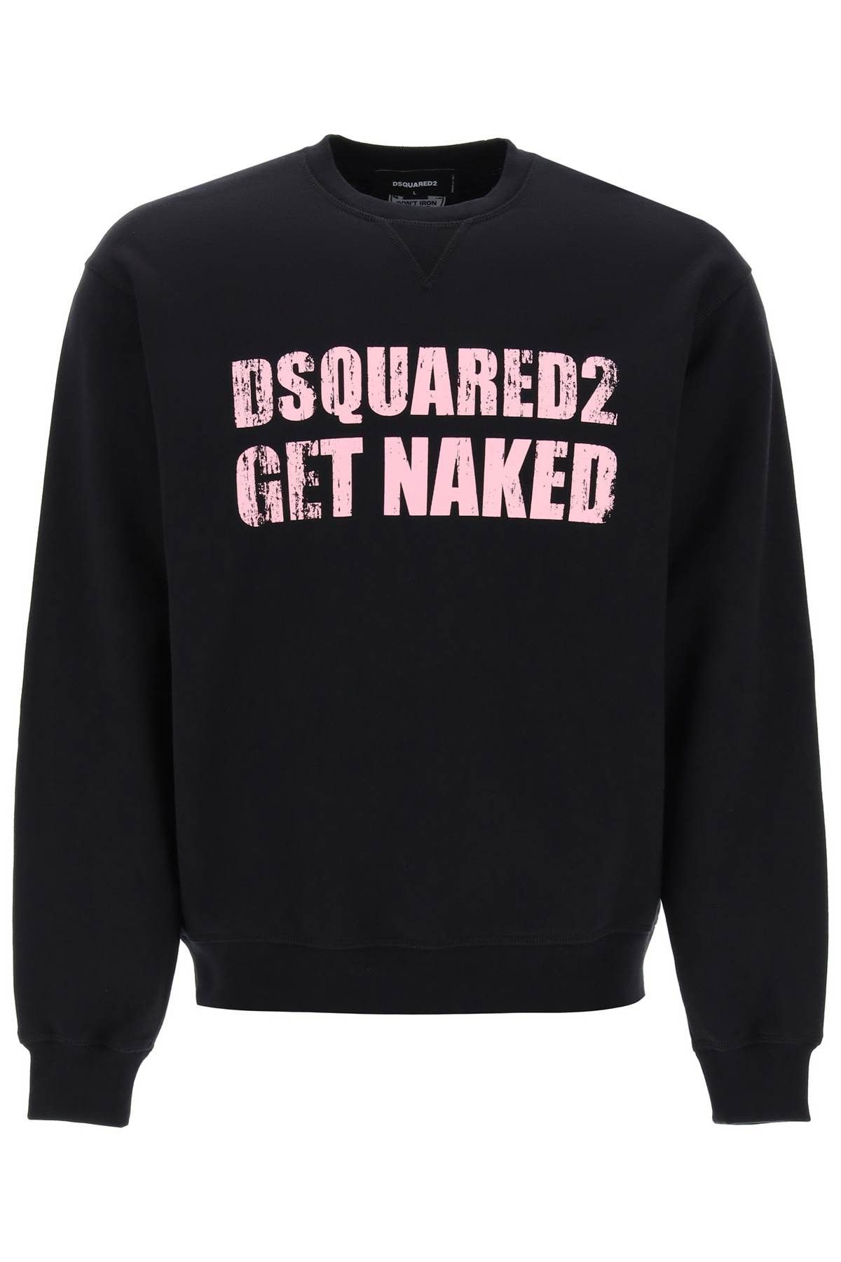 image of Dsquared2 Cool Fit Printed Sweatshirt in Black, Men's (Size Large)