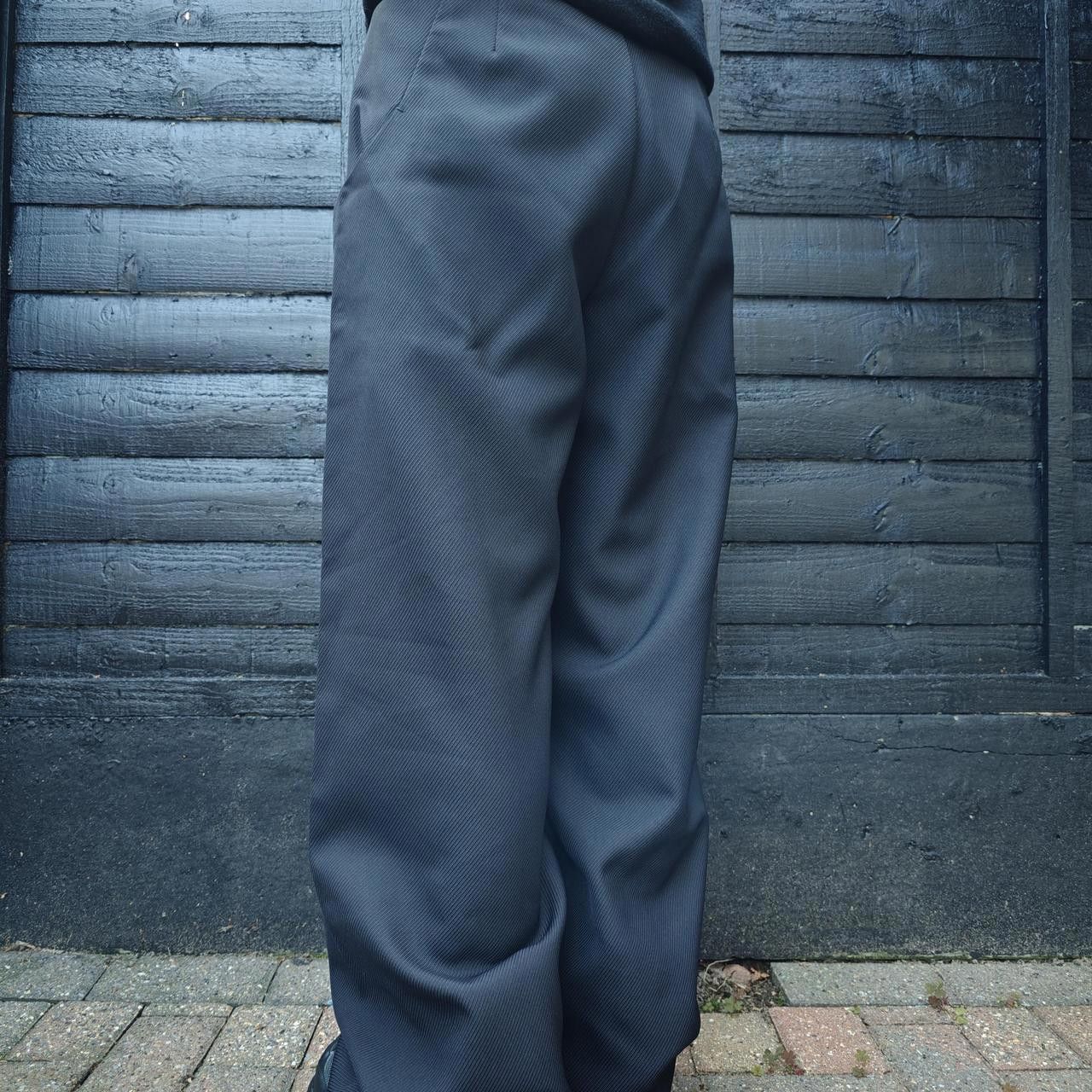 Other Black Wave Panelled Wide Leg Trousers Size US 32 / EU 48 - 4 Thumbnail