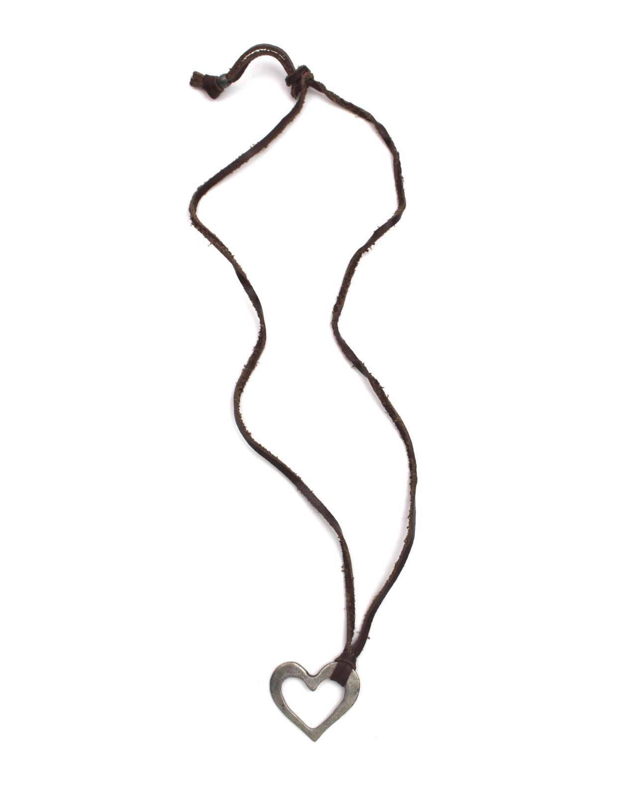 Hysteric Glamour 2000S JAPANESE MADE OPEN HEART LEATHER CORD NECKLACE Size ONE SIZE - 1 Thumbnail