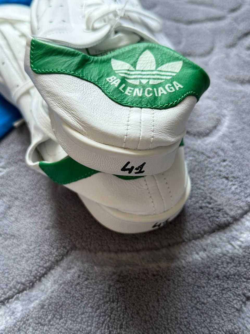 Adidas × Balenciaga CC28 Stan Smith Low-Top Sneakers in White/Green Size US 8 / EU 41 - 7 Thumbnail