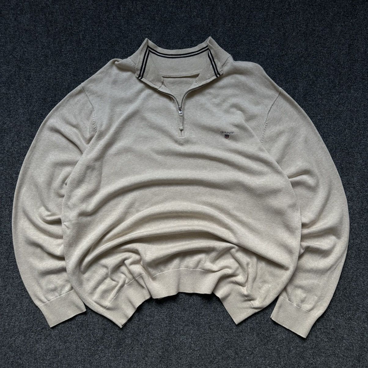 Gant Luxury Gant Zip Sweater 1/4 Old Money Size 2XL Cotton 00s Size US XXL / EU 58 / 5 - 4 Thumbnail