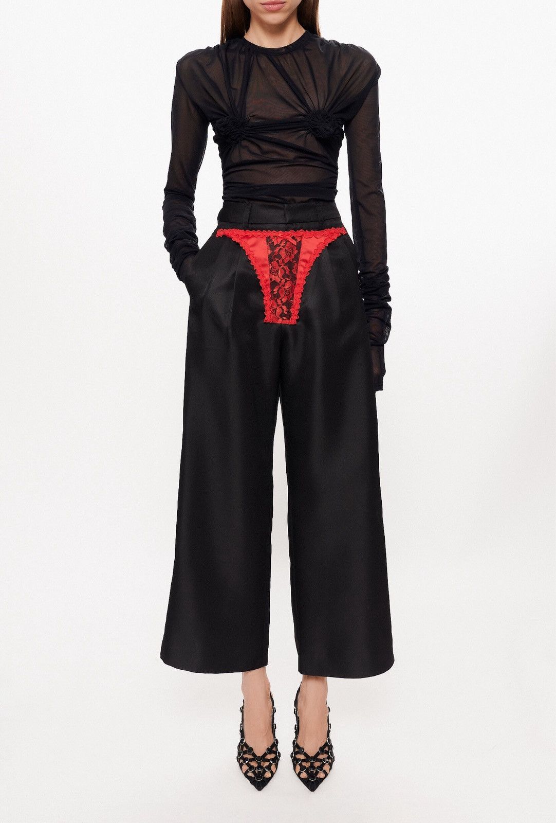 Vaquera Last Vaquera Black & Red Underwear Trousers Size 25" / US 0 / IT 36 - 1 Thumbnail