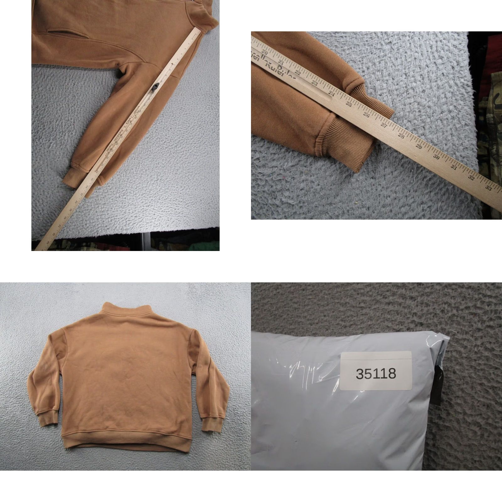Vintage Anrabess Women's Sweatshirt Pullover 1/4 Zip Brown Pocket Zip Closure Size M Bar Ladies Autumn Winter Spring Activewear Mens Women Girls Boys Size M / US 6-8 / IT 42-44 - 8 Thumbnail