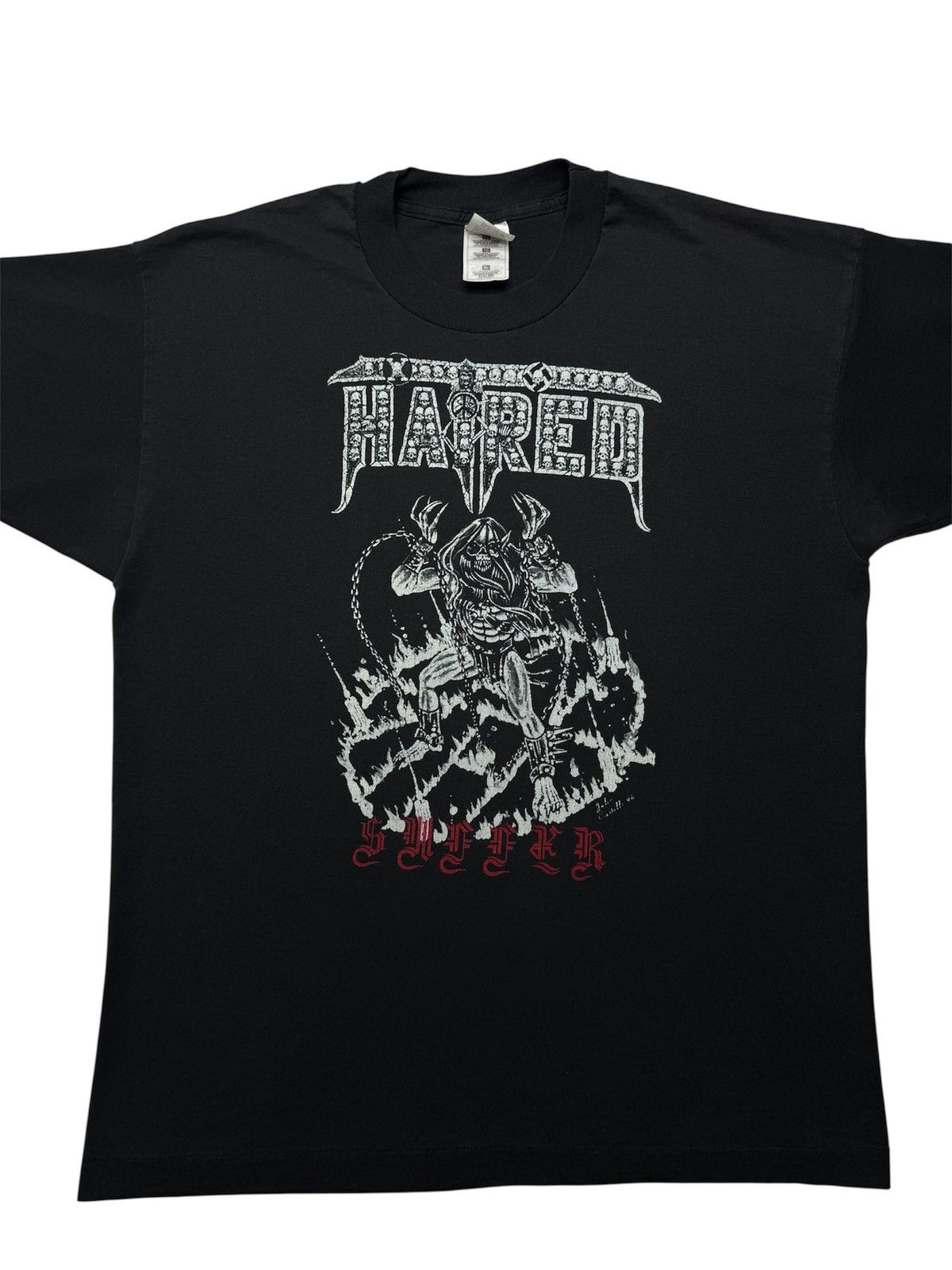 Vintage Vintage 90’s Hatred Suffer Band Tee Shirt Size US XL / EU 56 / 4 - 2 Thumbnail