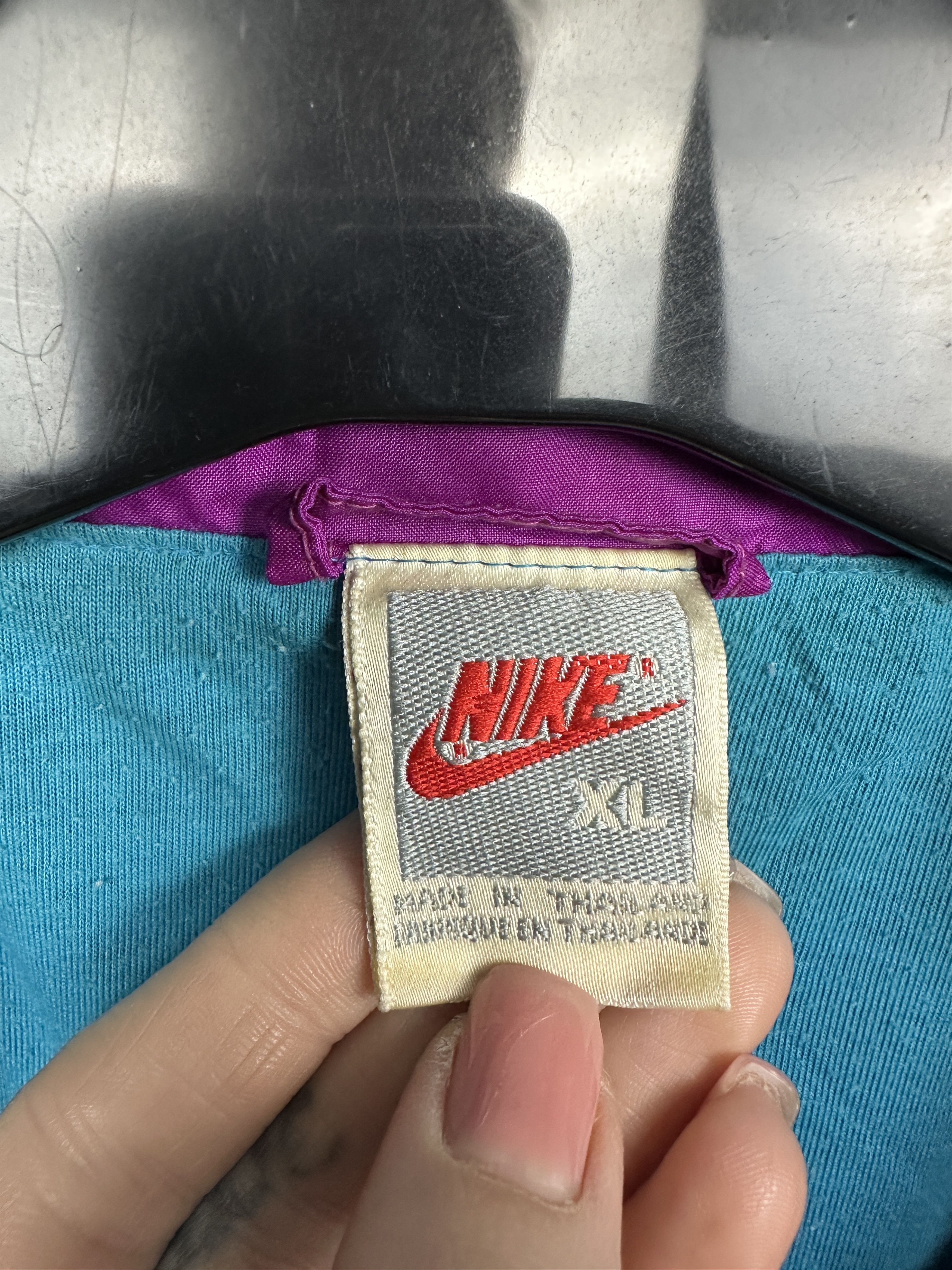 Nike Nike 90s Vintage Mens Nylon Track Top Jacket Size US XL / EU 56 / 4 - 4 Thumbnail
