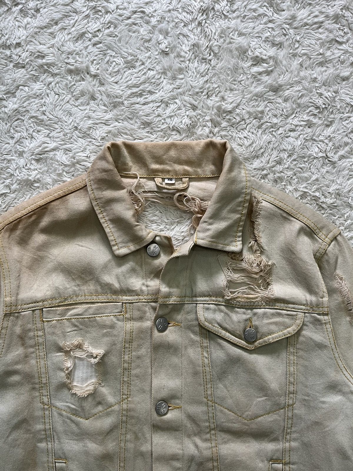Designer × Misbhv misbhv 16ss "drained" distressed design denim jacket Size US XS / EU 42 / 0 - 8 Thumbnail