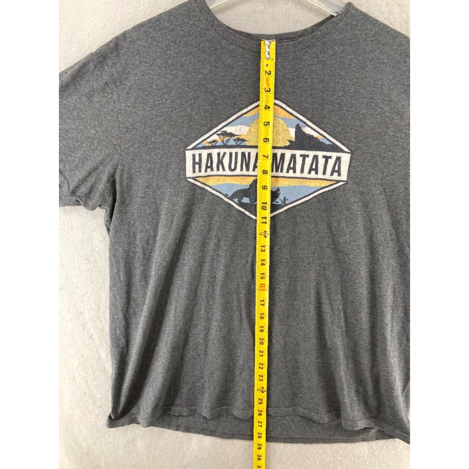 Vintage The Lion King Mens TShirt XL Gray Hakuna Matata Shirt Adult XL Gray Lion King Theme Cartoon Movie Mens TShirt Size US XL / EU 56 / 4 - 3 Thumbnail