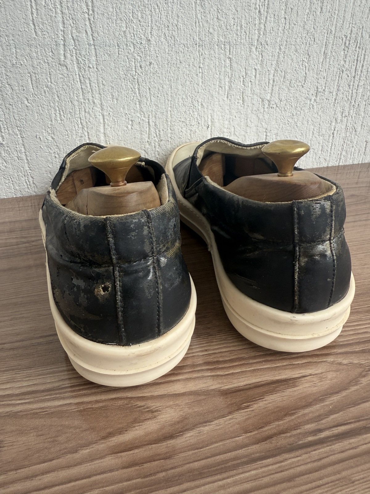 Rick Owens Drkshdw Matte leather boat slip-ons Size US 10 / EU 43 - 18 Thumbnail