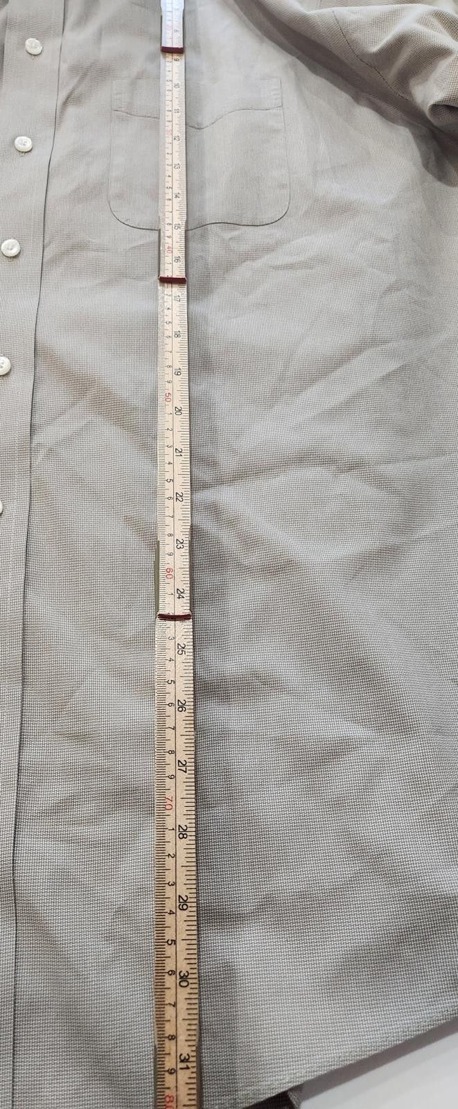 Roundtree & Yorke Roundtree & Yorke Men's Dress Shirt Blended Pinpoint L/S Size 38R - 3 Thumbnail