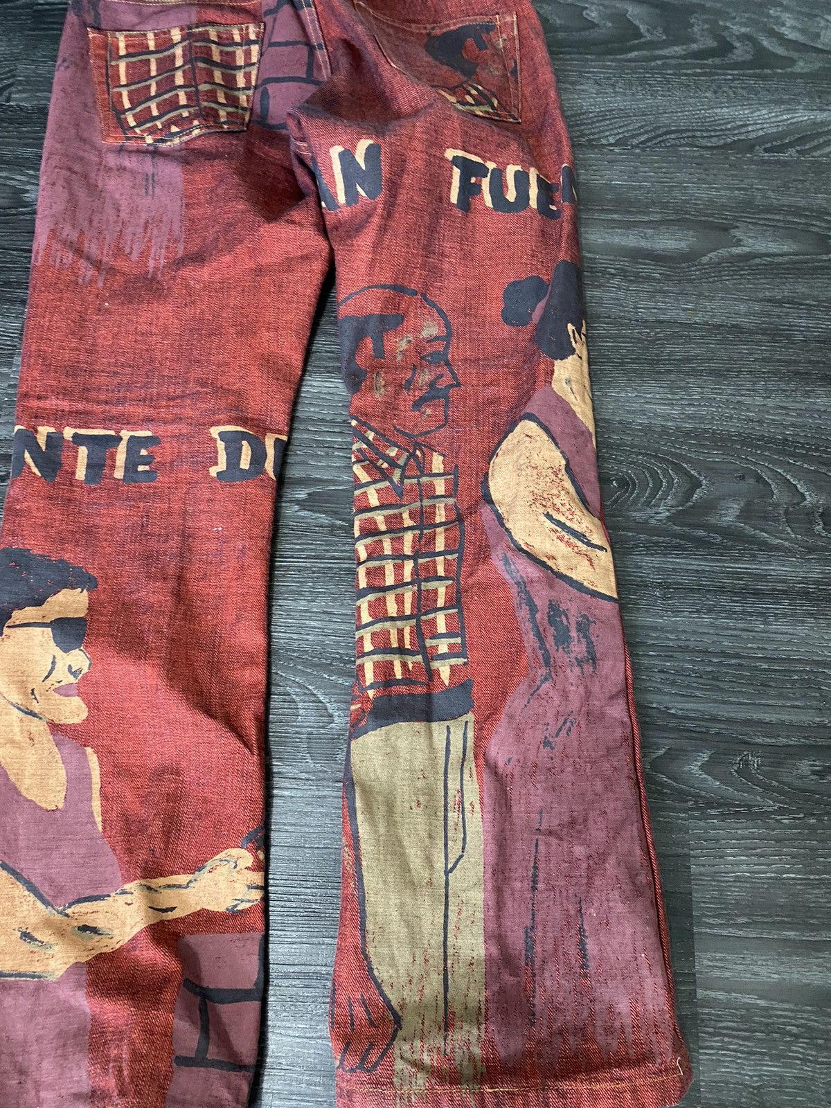 Comme des Garcons Homme Plus SS2003 Cuba Full Print Denim Size US 33 - 8 Thumbnail