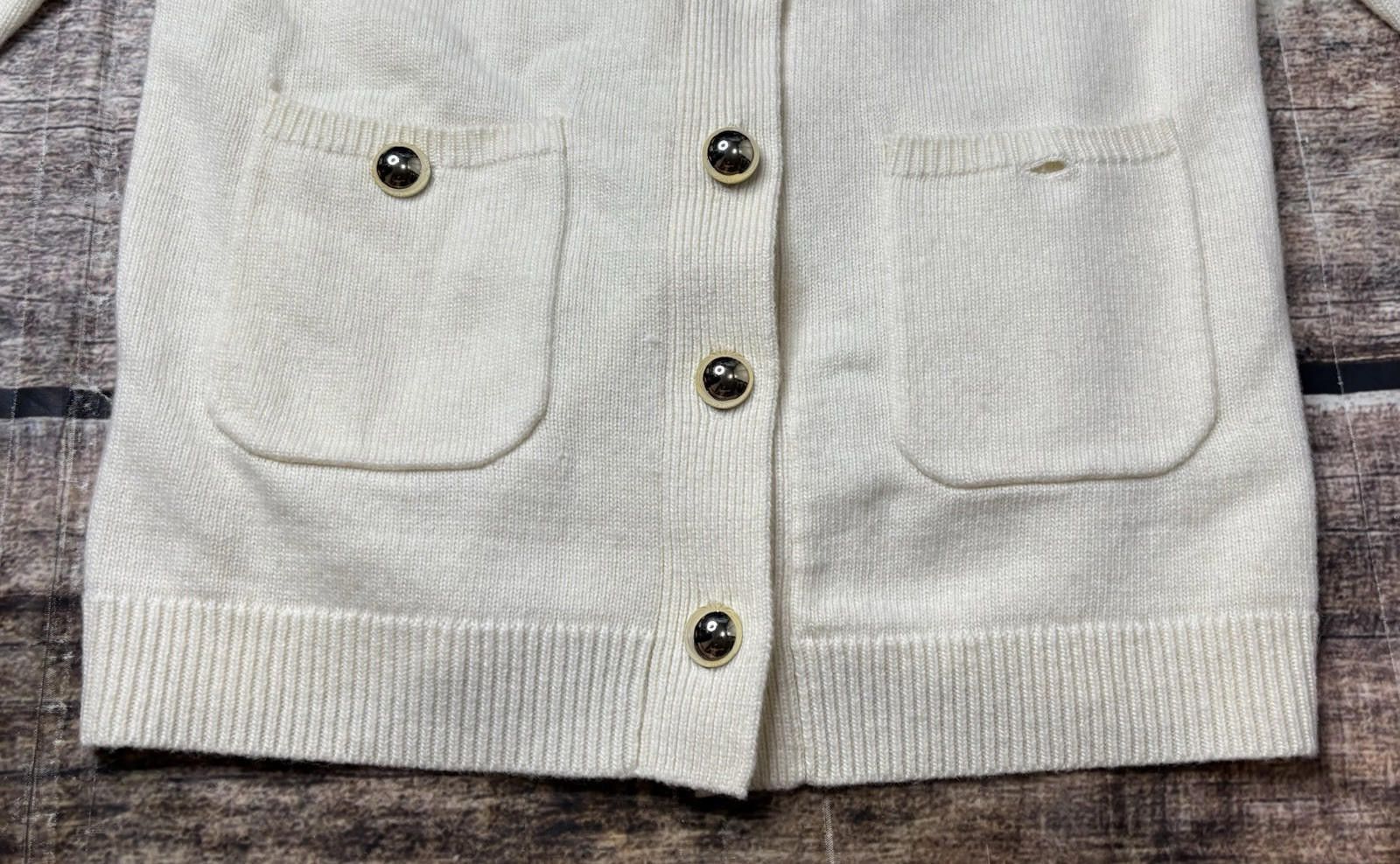 Other Sail to Sable Cardigan Sweater Womens Medium Lambswool Ivory Size M / US 6-8 / IT 42-44 - 5 Thumbnail