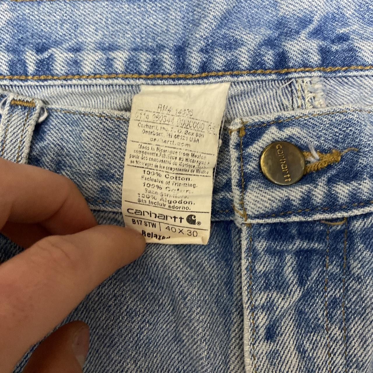 Carhartt Vintage carhartt light washed denim distressed jeans Size US 36 / EU 52 - 4 Thumbnail
