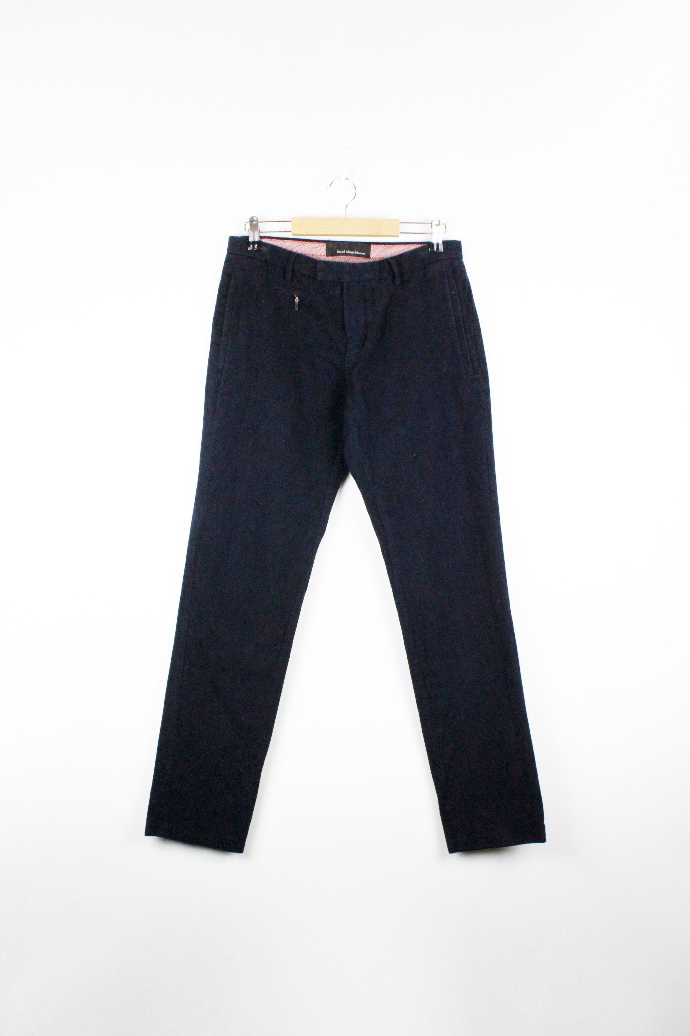 DAVID NAMAN × Velour David Mayer Naman Dark Navy Velour Trousers Pants Size US 30 / EU 46 - 1 Thumbnail