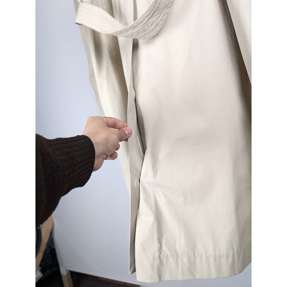 Bottega Veneta o1rshd1 Cotton Double Sided Trench Coated in Birch Size US L / EU 52-54 / 3 - 17 Thumbnail