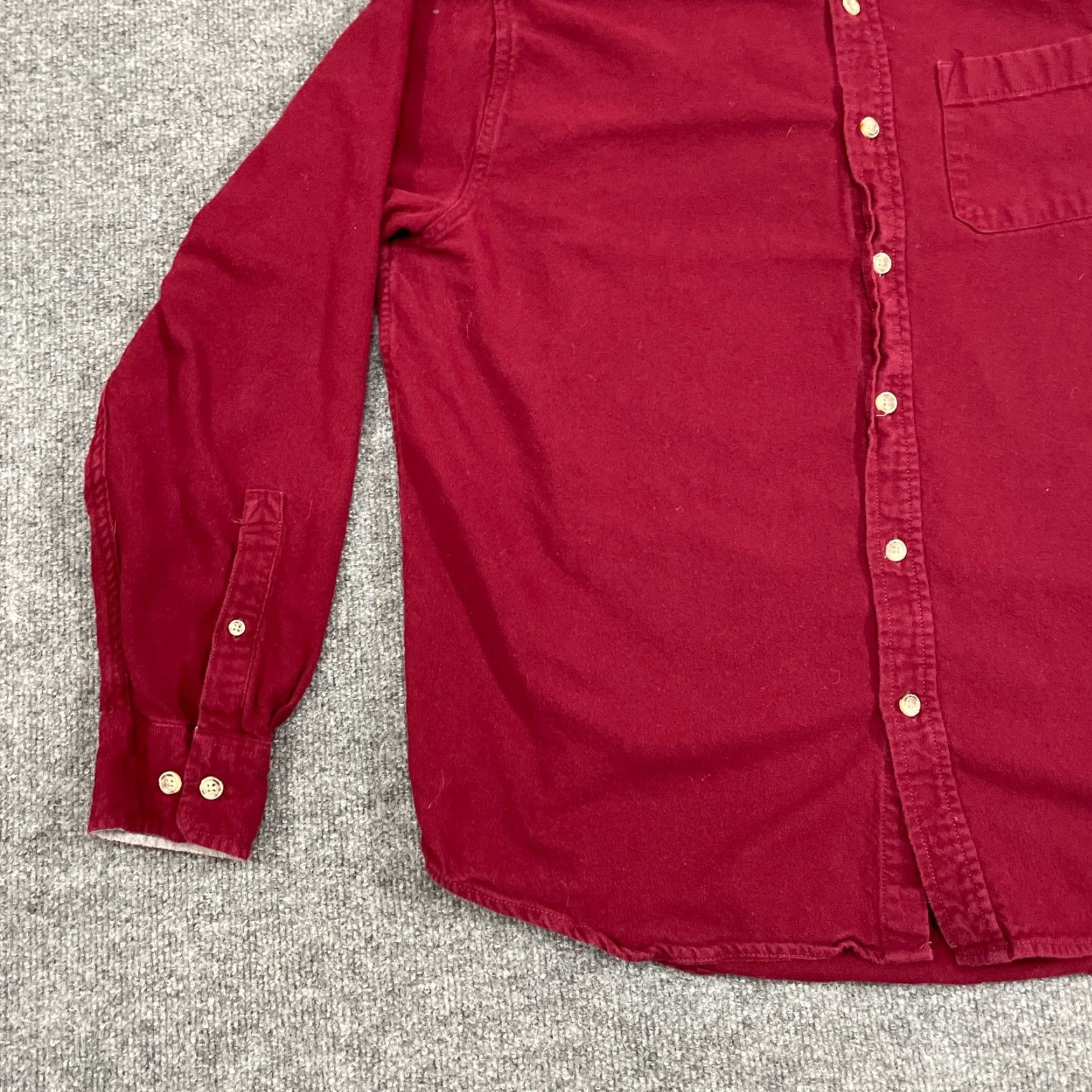 Eddie Bauer Eddie Bauer Shirt Adult XL Red Flannel Button-Up Maroon Casual Outdoors Mens Size US XL / EU 56 / 4 - 4 Thumbnail